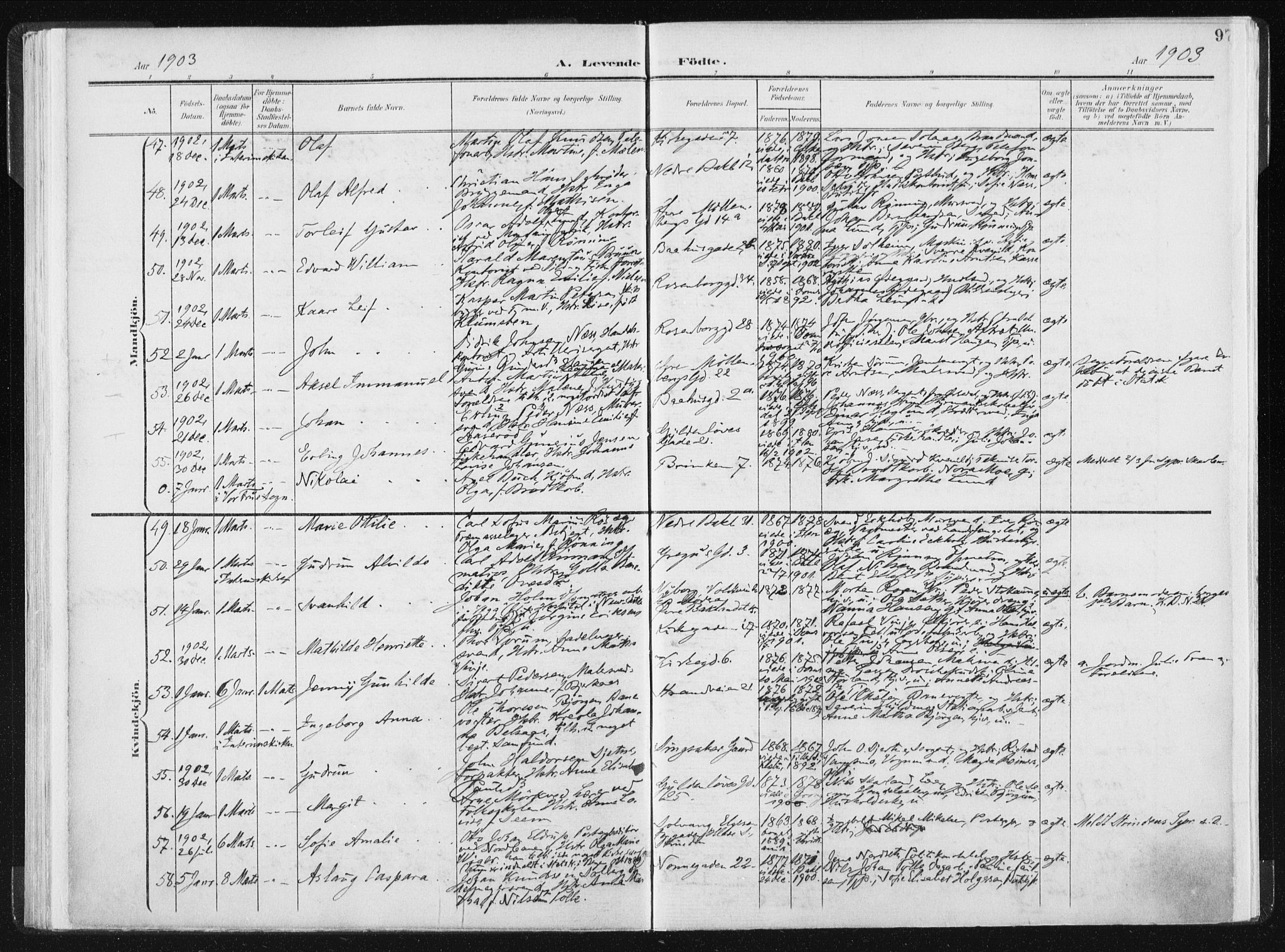 Ministerialprotokoller, klokkerbøker og fødselsregistre - Sør-Trøndelag, AV/SAT-A-1456/604/L0199: Parish register (official) no. 604A20I, 1901-1906, p. 97