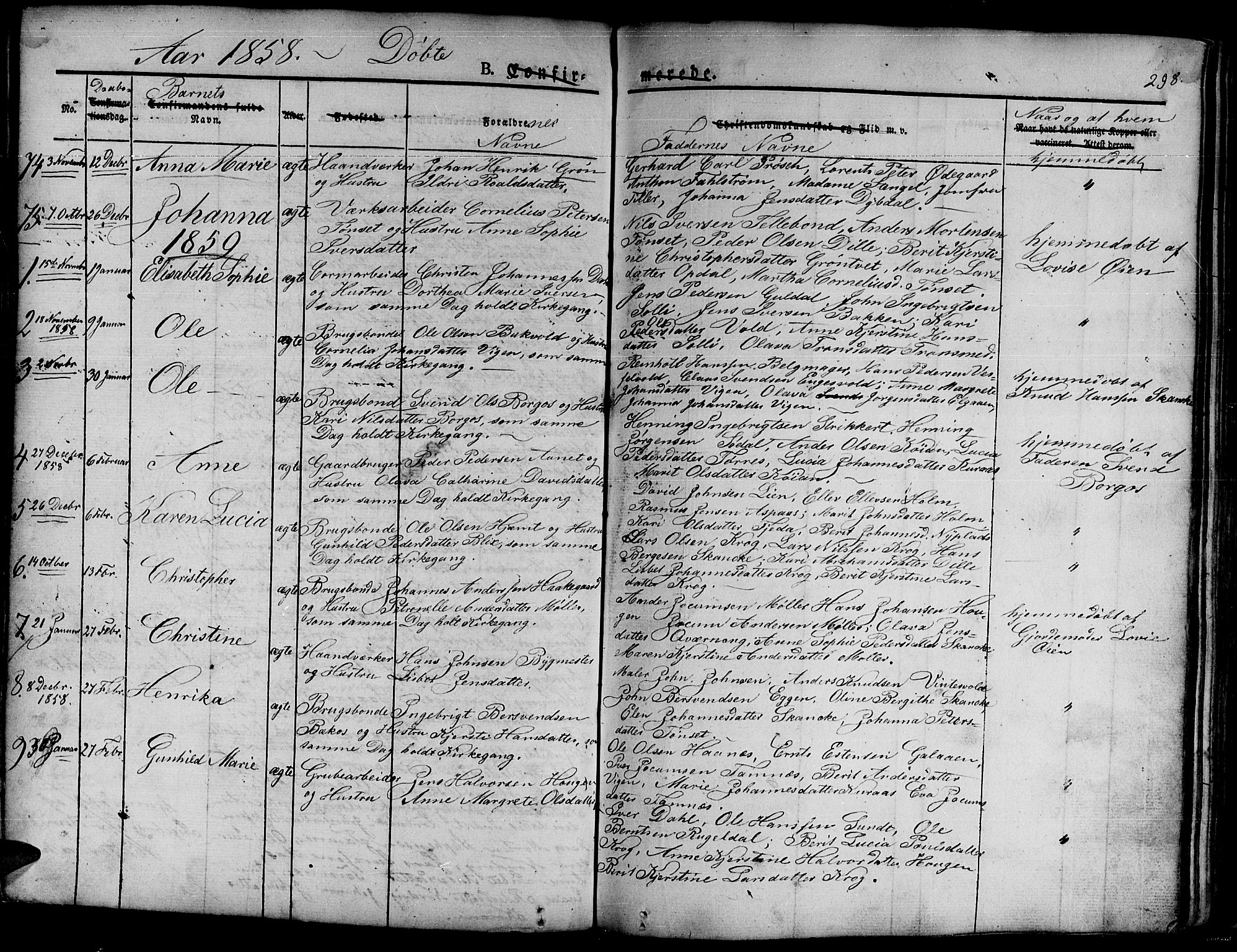 Ministerialprotokoller, klokkerbøker og fødselsregistre - Sør-Trøndelag, SAT/A-1456/681/L0938: Parish register (copy) no. 681C02, 1829-1879, p. 298