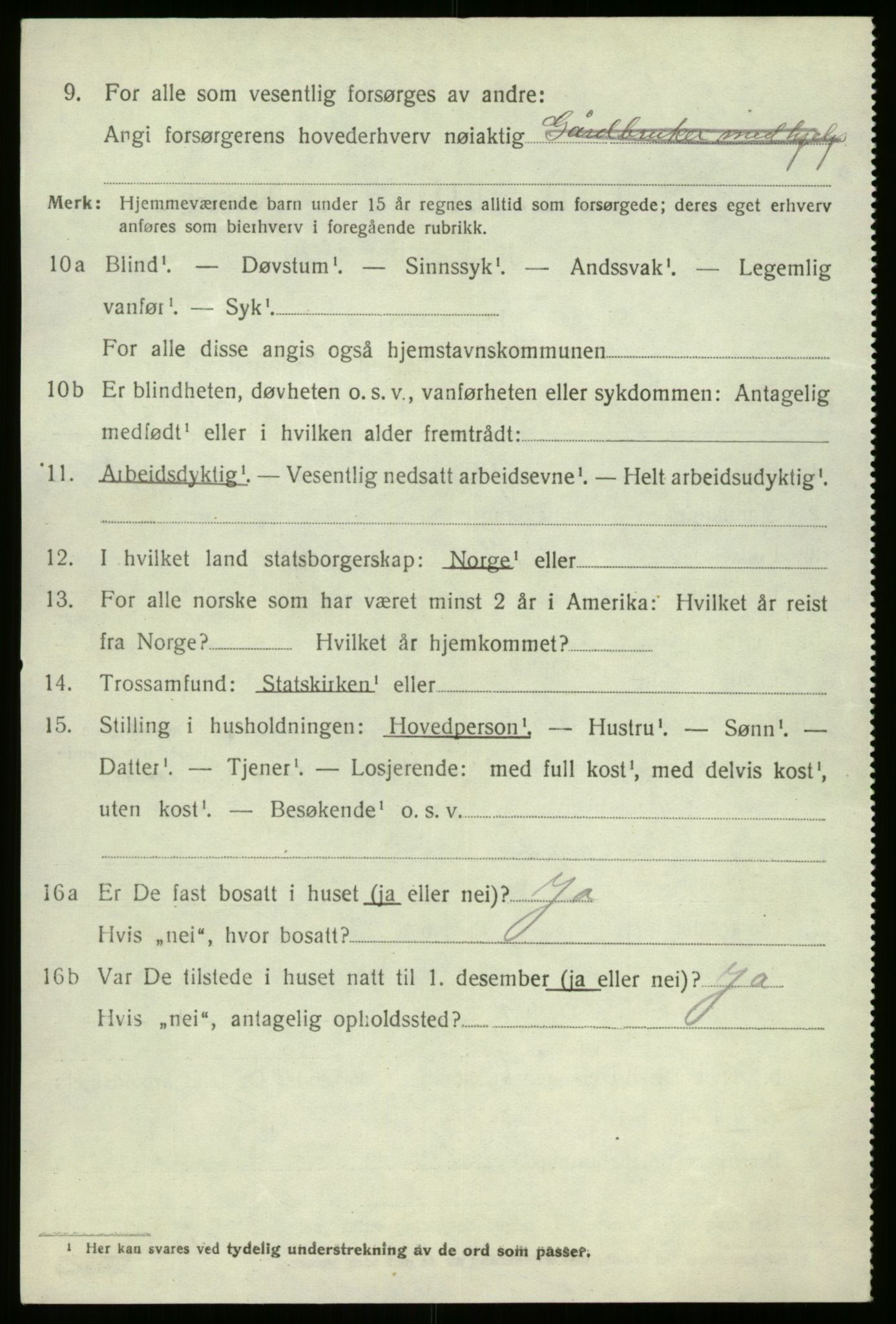 SAB, 1920 census for Kinn, 1920, p. 3214