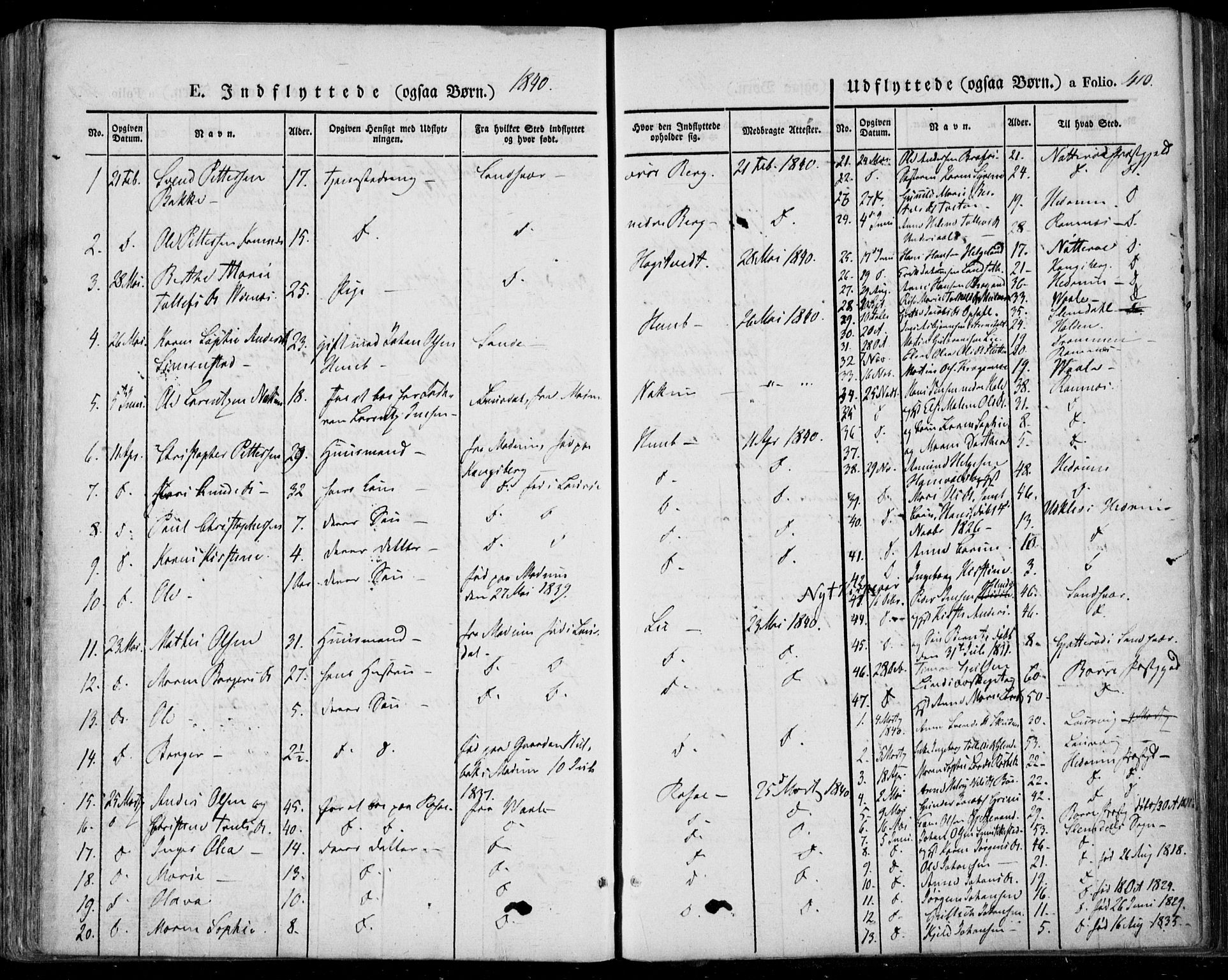 Lardal kirkebøker, SAKO/A-350/F/Fa/L0006: Parish register (official) no. I 6, 1835-1860, p. 410