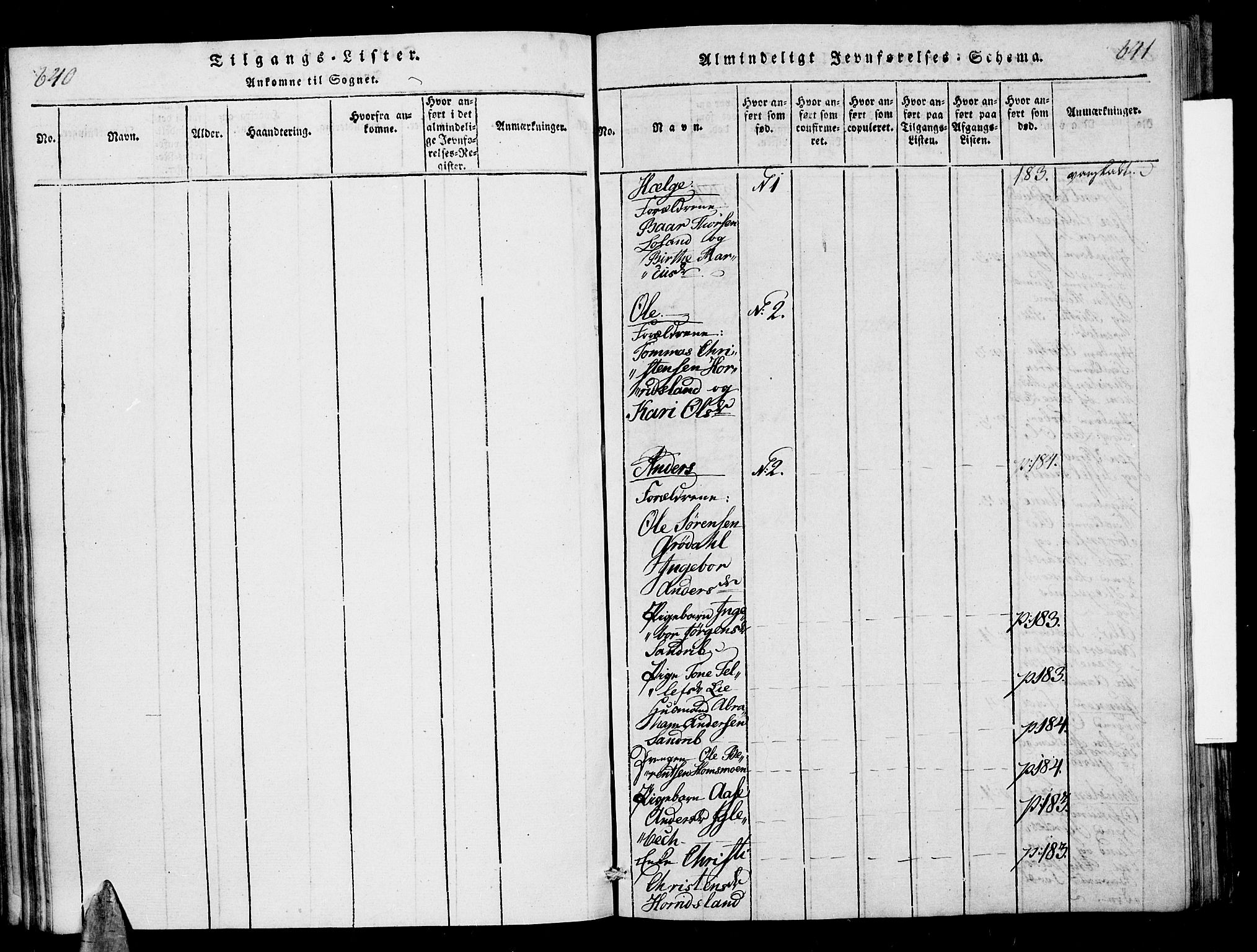 Vennesla sokneprestkontor, SAK/1111-0045/Fa/Fac/L0003: Parish register (official) no. A 3, 1820-1834, p. 640-641