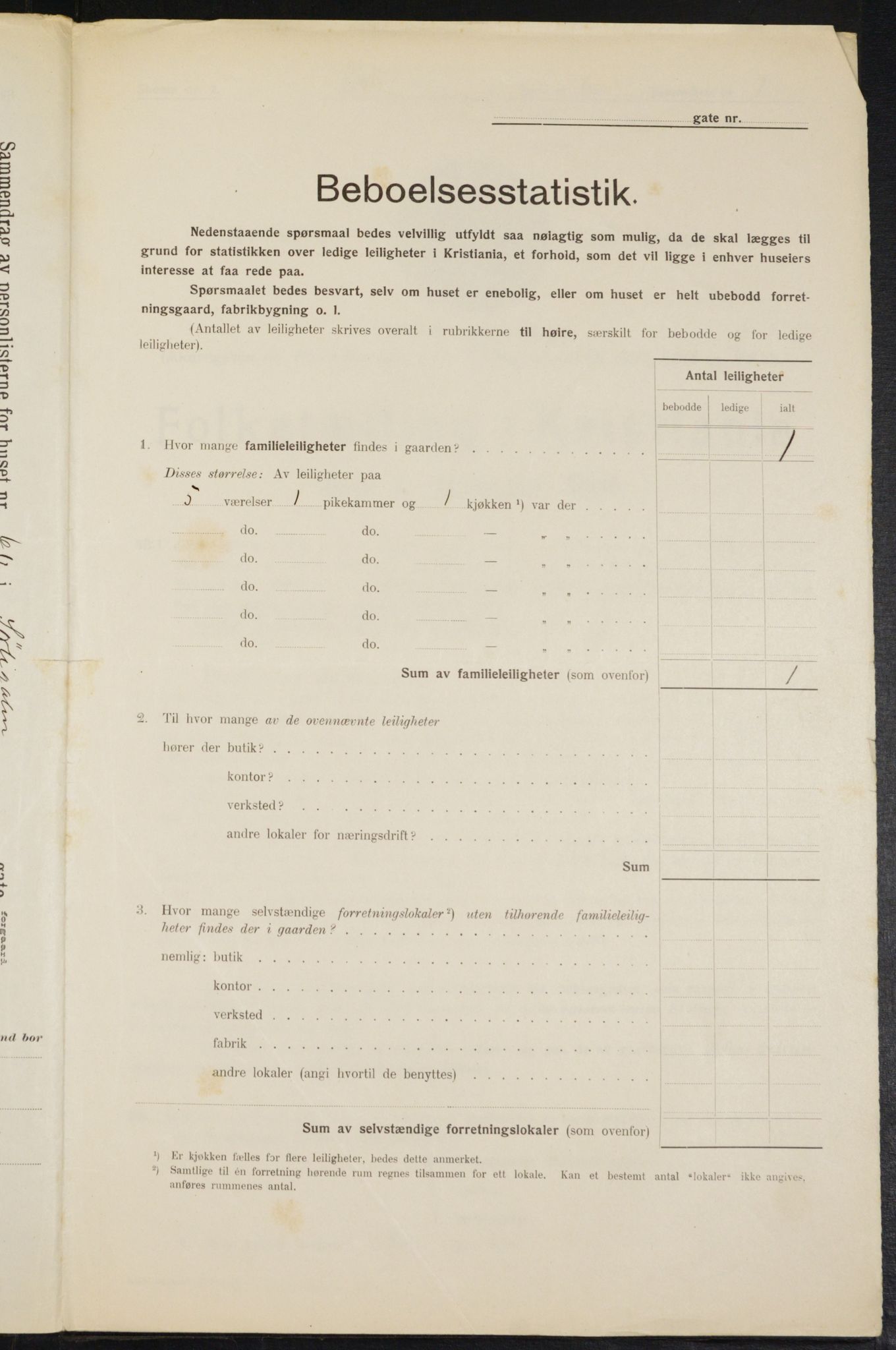 OBA, Municipal Census 1914 for Kristiania, 1914, p. 107592