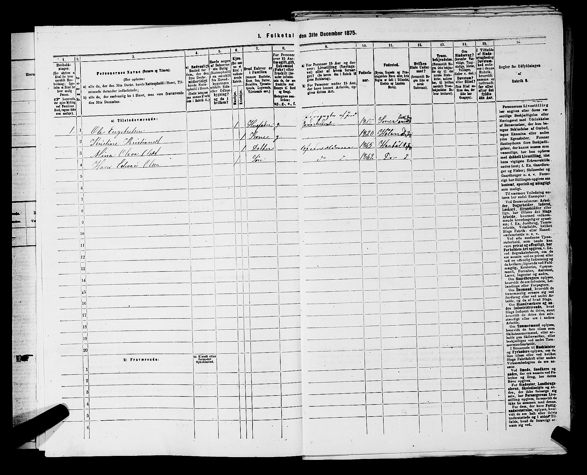 RA, 1875 census for 0138P Hobøl, 1875, p. 27