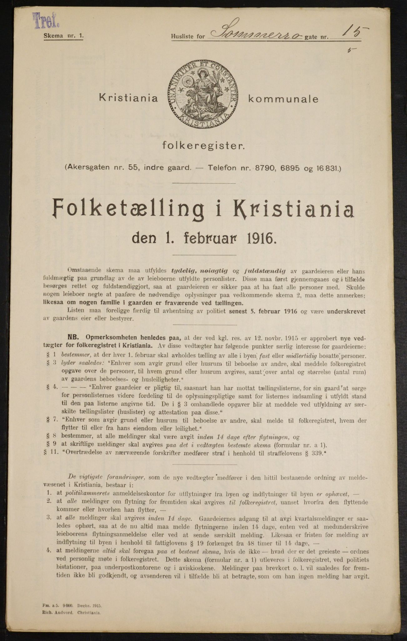 OBA, Municipal Census 1916 for Kristiania, 1916, p. 102224