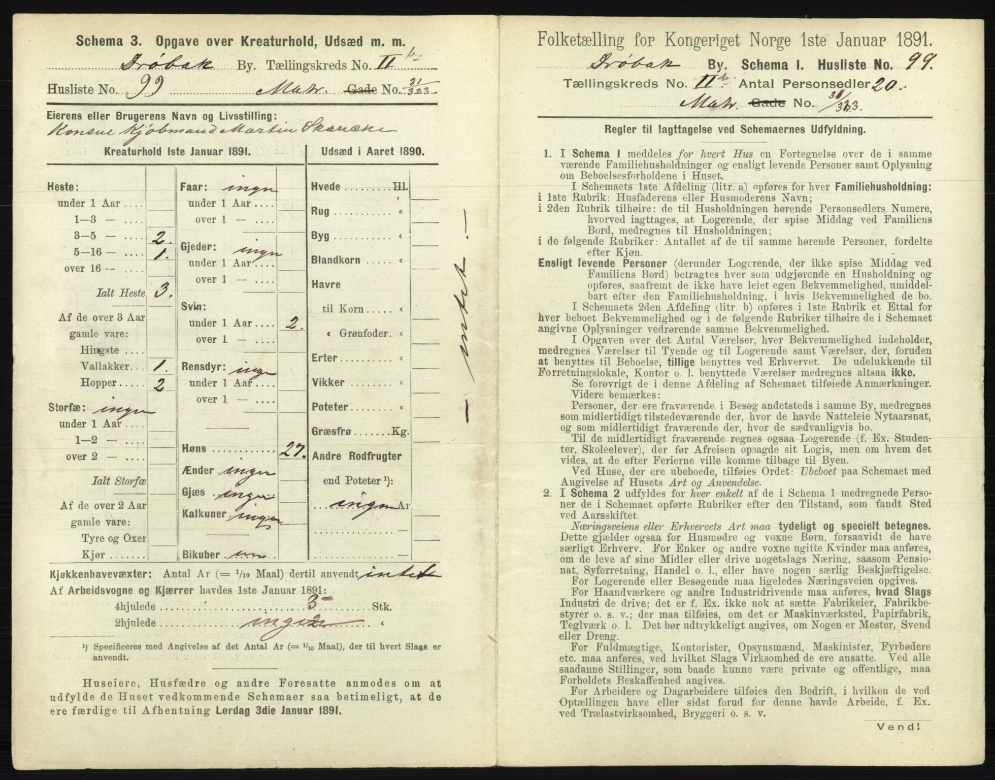 RA, 1891 census for 0203 Drøbak, 1891, p. 319