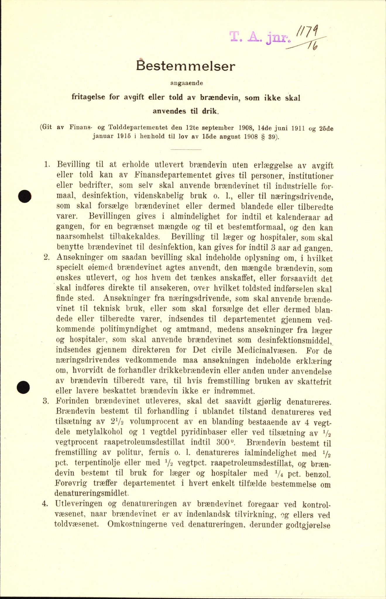 Tromsø Museum, AV/SATØ-S-0162/D/Da/L0030: Journalsaker og innkomne brev, 1906-1920, p. 442