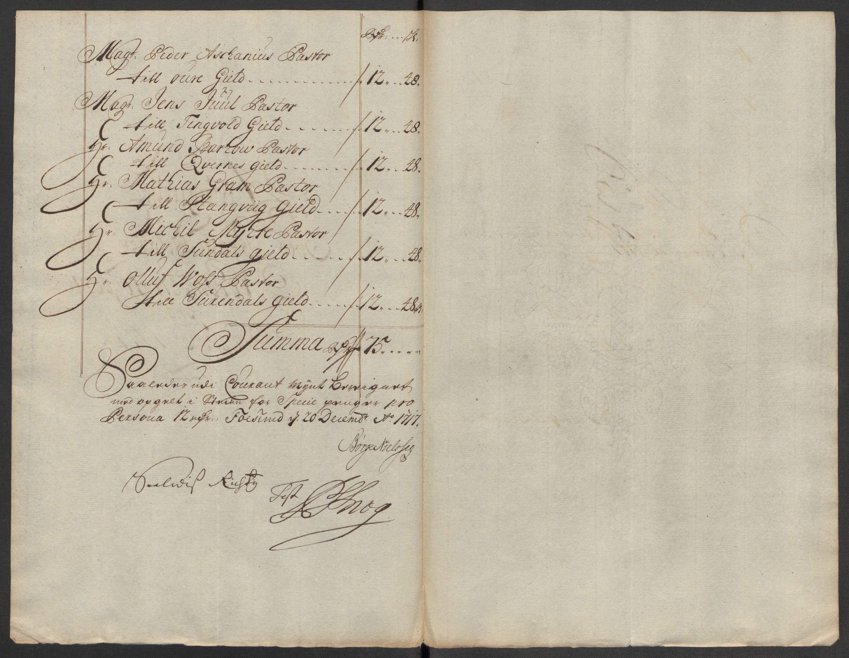 Rentekammeret inntil 1814, Reviderte regnskaper, Fogderegnskap, RA/EA-4092/R56/L3750: Fogderegnskap Nordmøre, 1717, p. 104