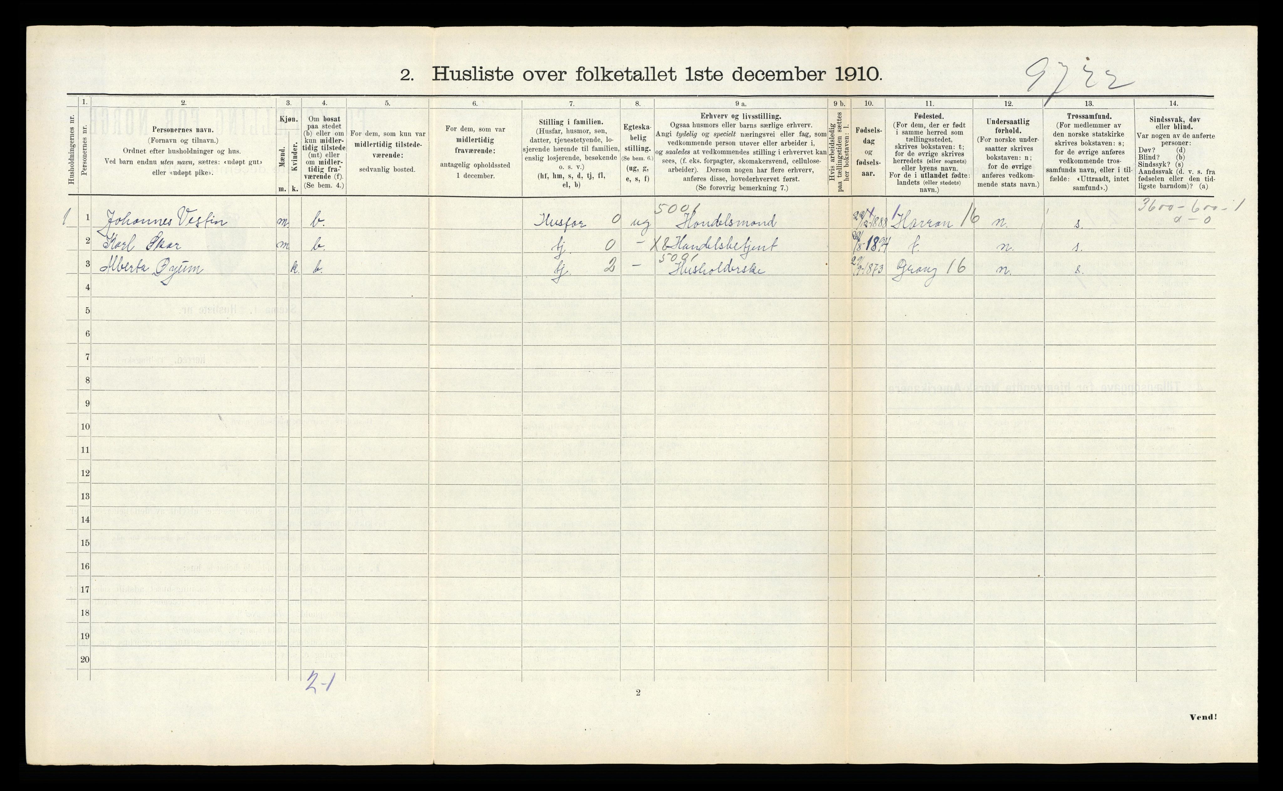 RA, 1910 census for Beitstad, 1910, p. 496