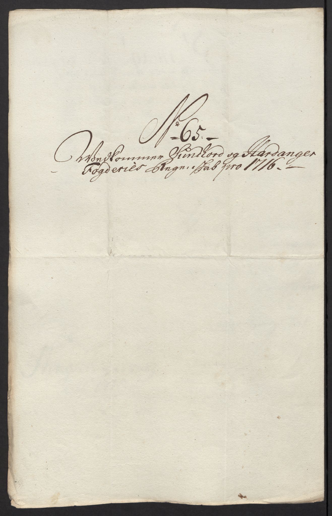 Rentekammeret inntil 1814, Reviderte regnskaper, Fogderegnskap, RA/EA-4092/R48/L2992: Fogderegnskap Sunnhordland og Hardanger, 1716, p. 296