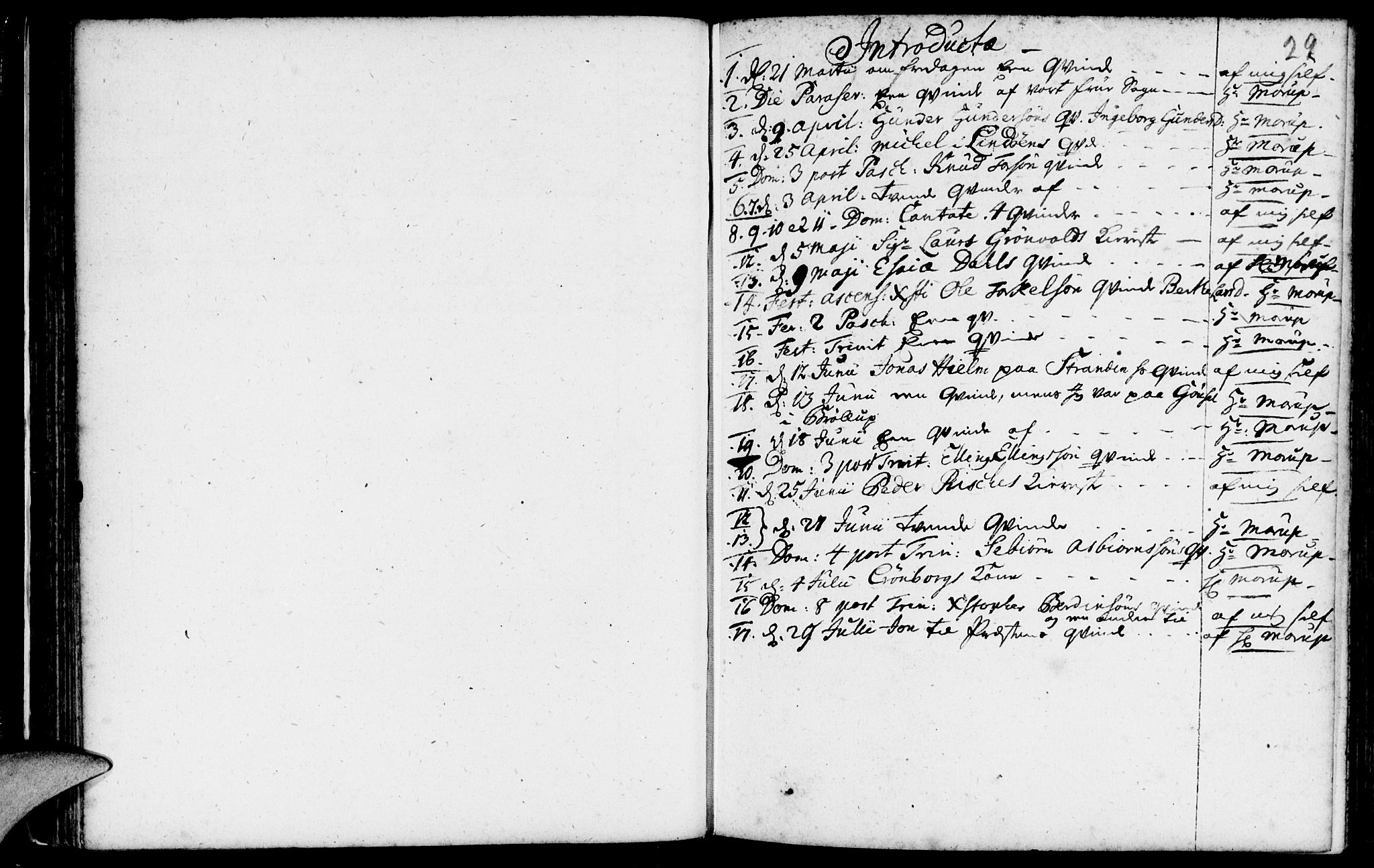 Domkirken sokneprestkontor, SAST/A-101812/001/30/30BA/L0003: Parish register (official) no. A 3 /1, 1738-1760, p. 29