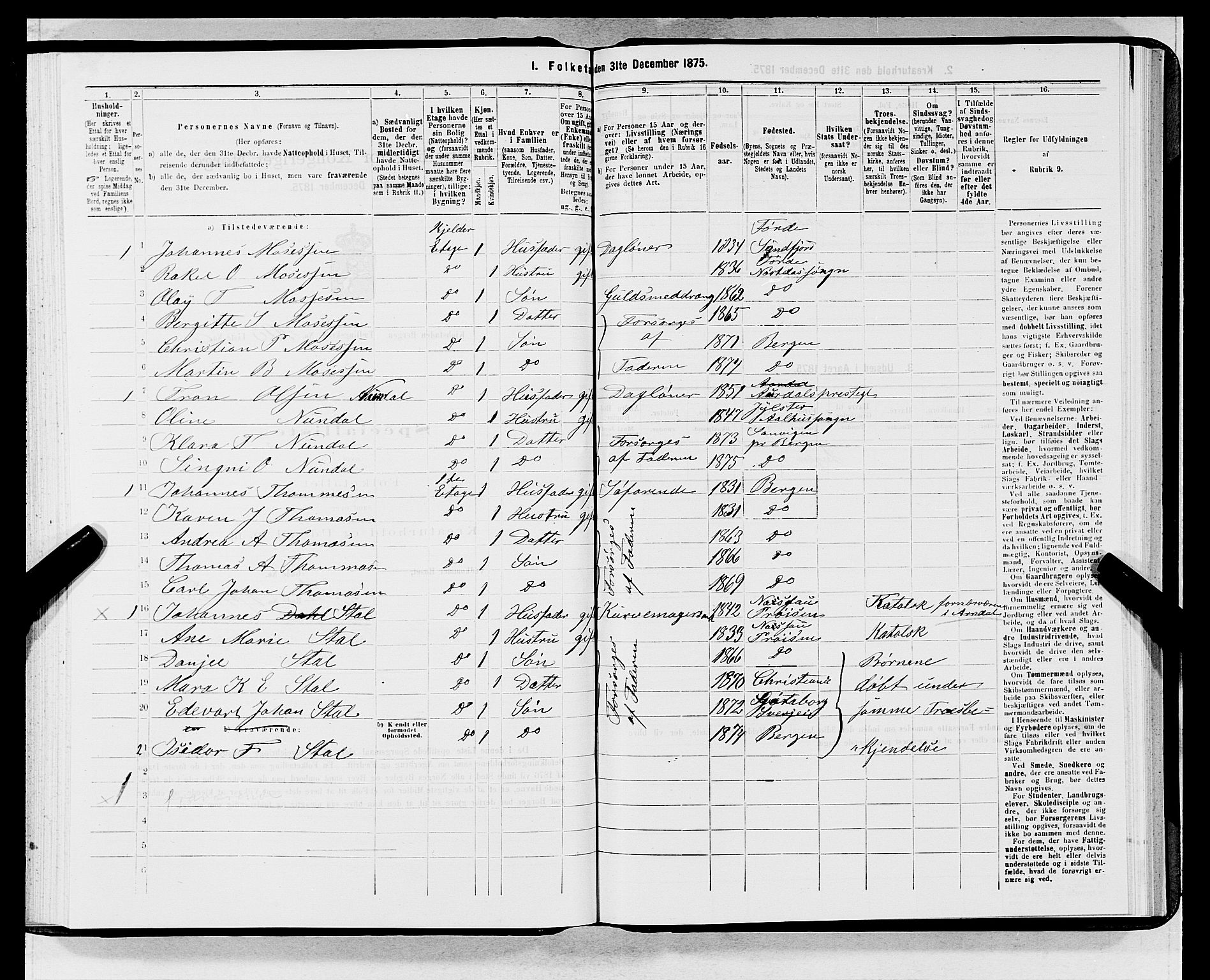 SAB, 1875 census for 1301 Bergen, 1875, p. 5573