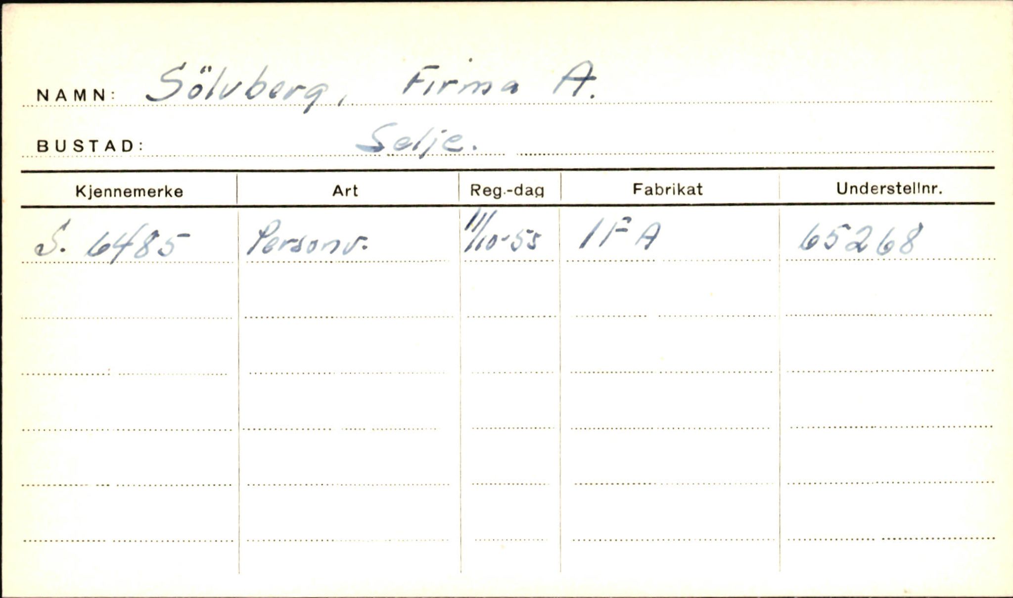 Statens vegvesen, Sogn og Fjordane vegkontor, AV/SAB-A-5301/4/F/L0002: Eigarregister Fjordane til 1.6.1961, 1930-1961, p. 60