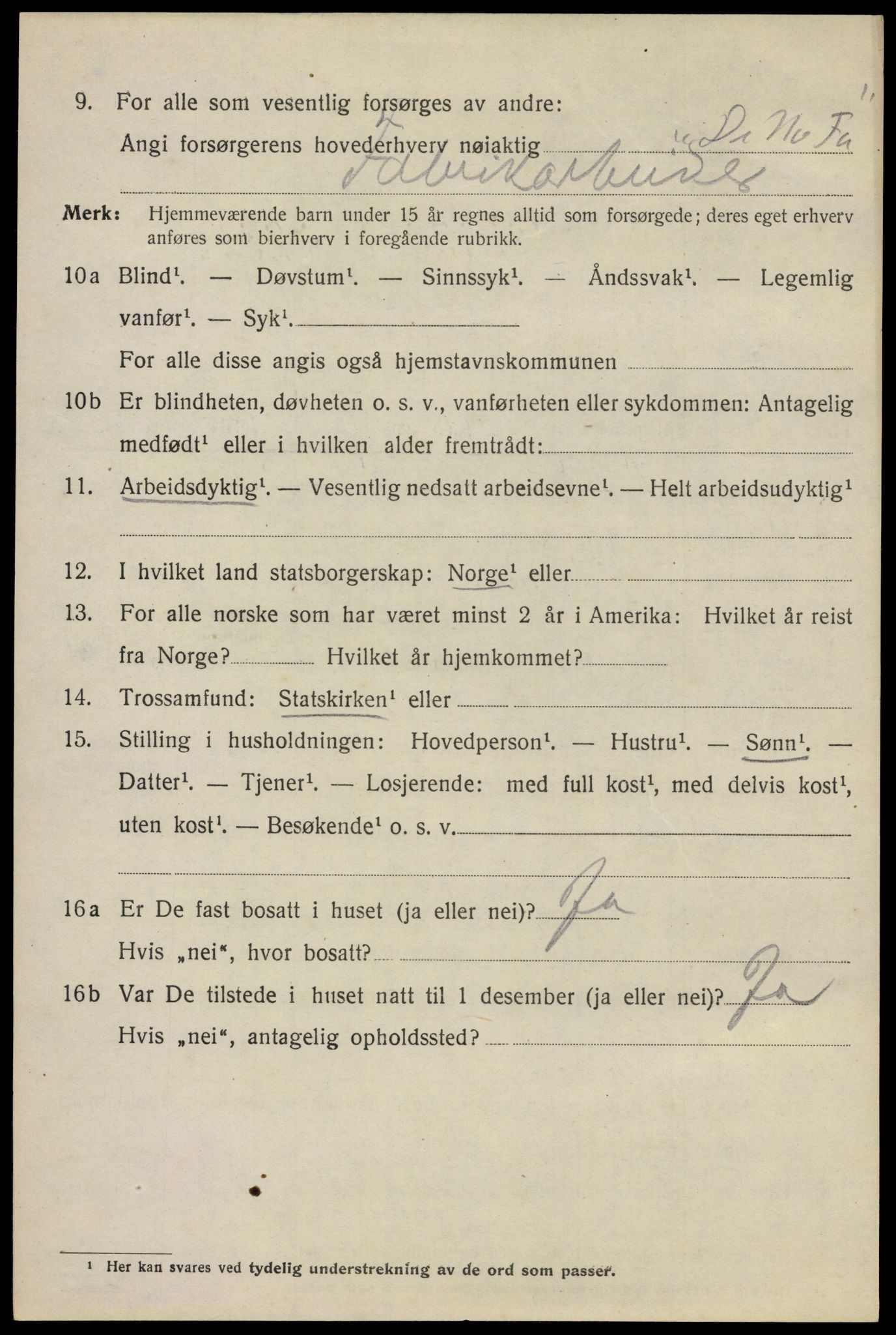 SAO, 1920 census for Glemmen, 1920, p. 4400