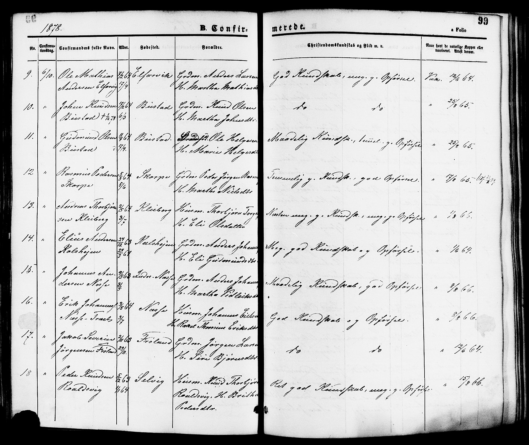 Nedstrand sokneprestkontor, SAST/A-101841/01/IV: Parish register (official) no. A 11, 1877-1887, p. 99