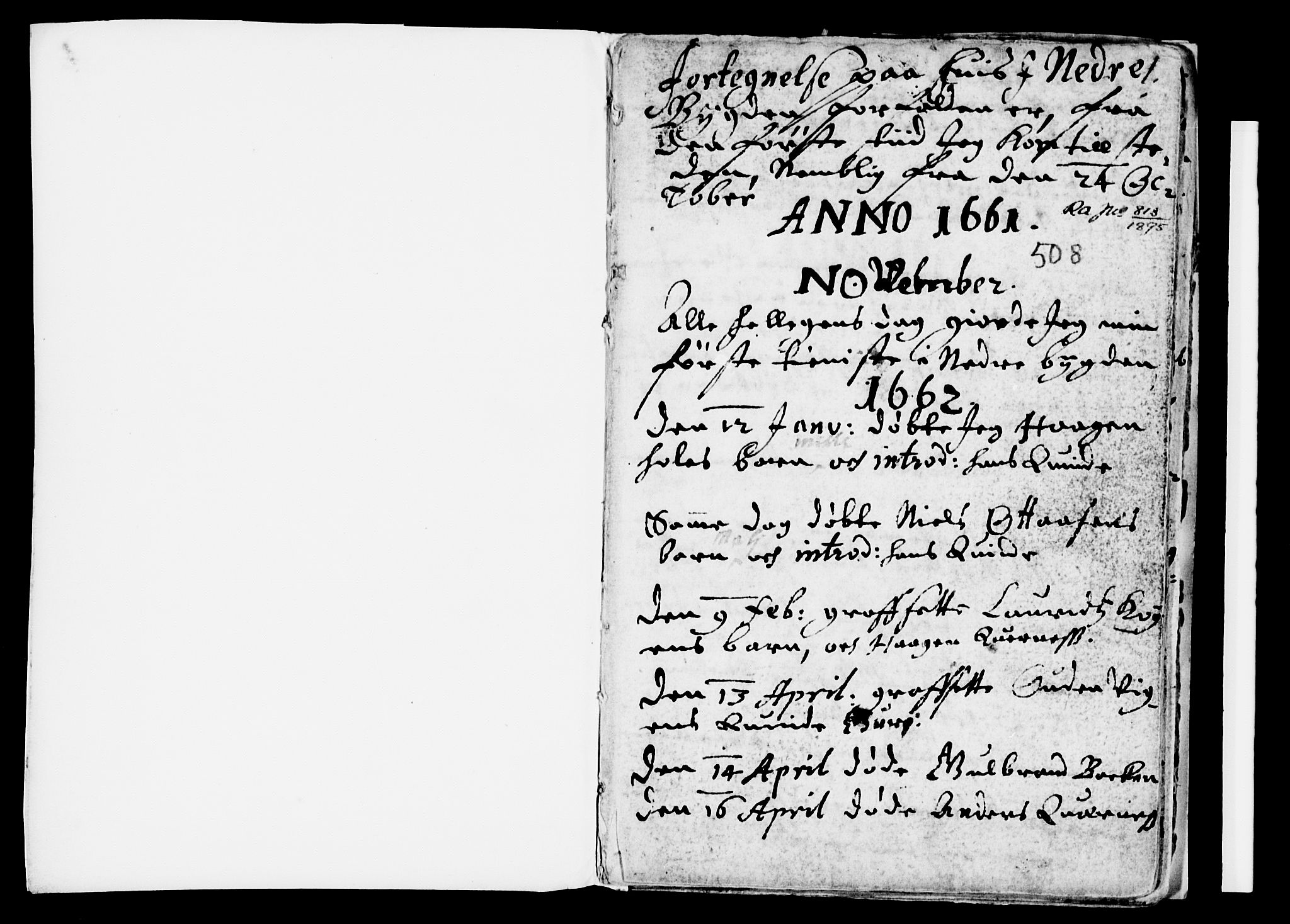 Åmot prestekontor, Hedmark, AV/SAH-PREST-056/H/Ha/Haa/L0001: Parish register (official) no. 1 /1, 1661-1680, p. 0-1