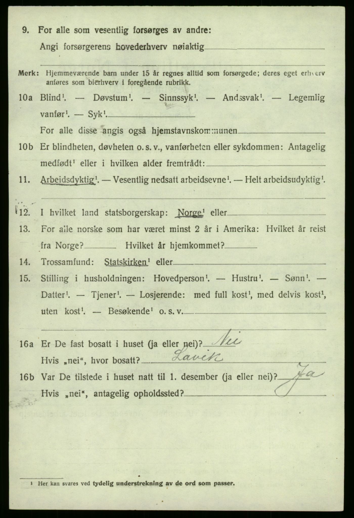 SAB, 1920 census for Kyrkjebø, 1920, p. 5948