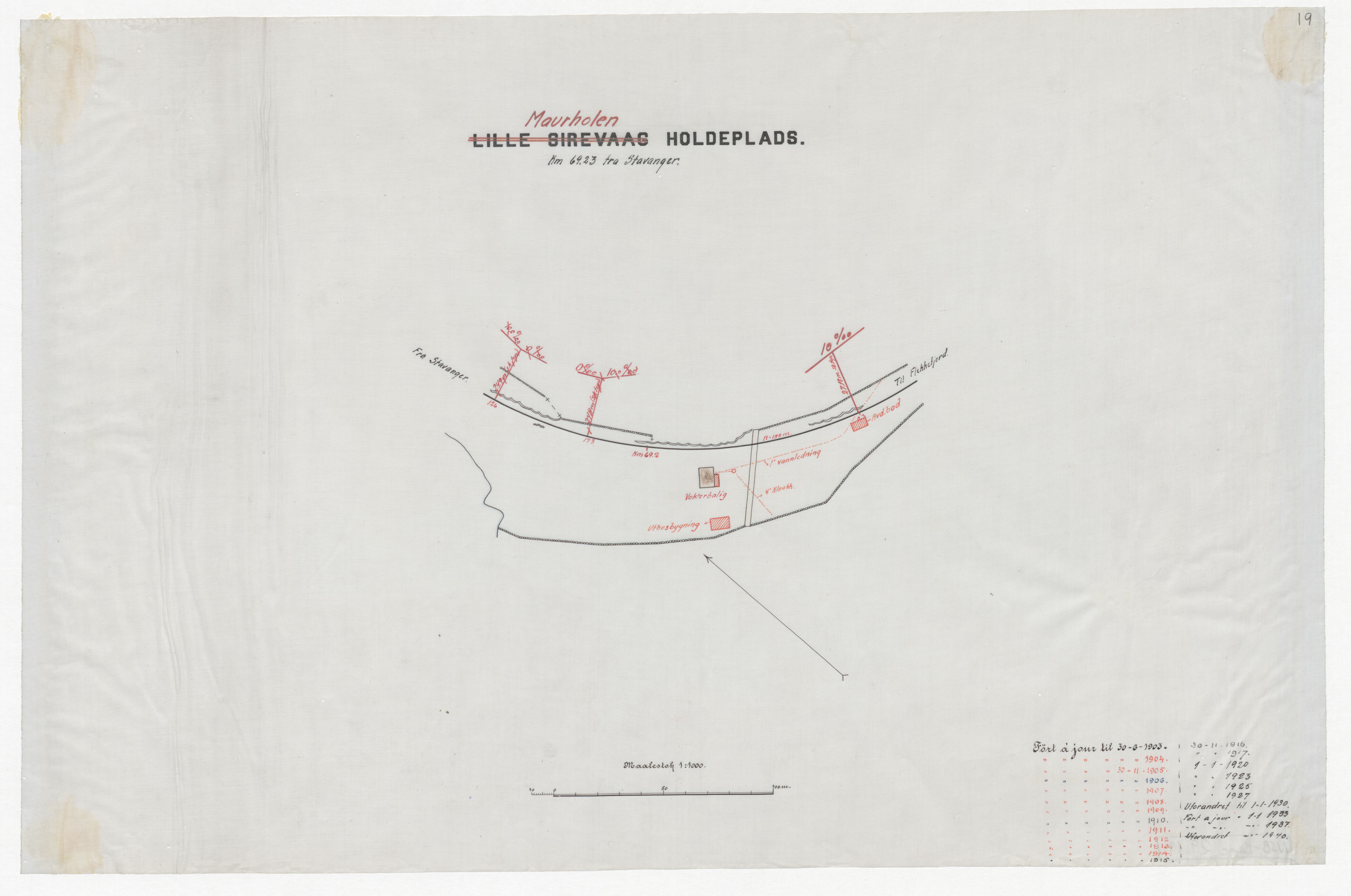 Norges Statsbaner, Baneavdelingen B, AV/RA-S-1619/1/T/Tc/Tc19, 1903-1940, p. 1