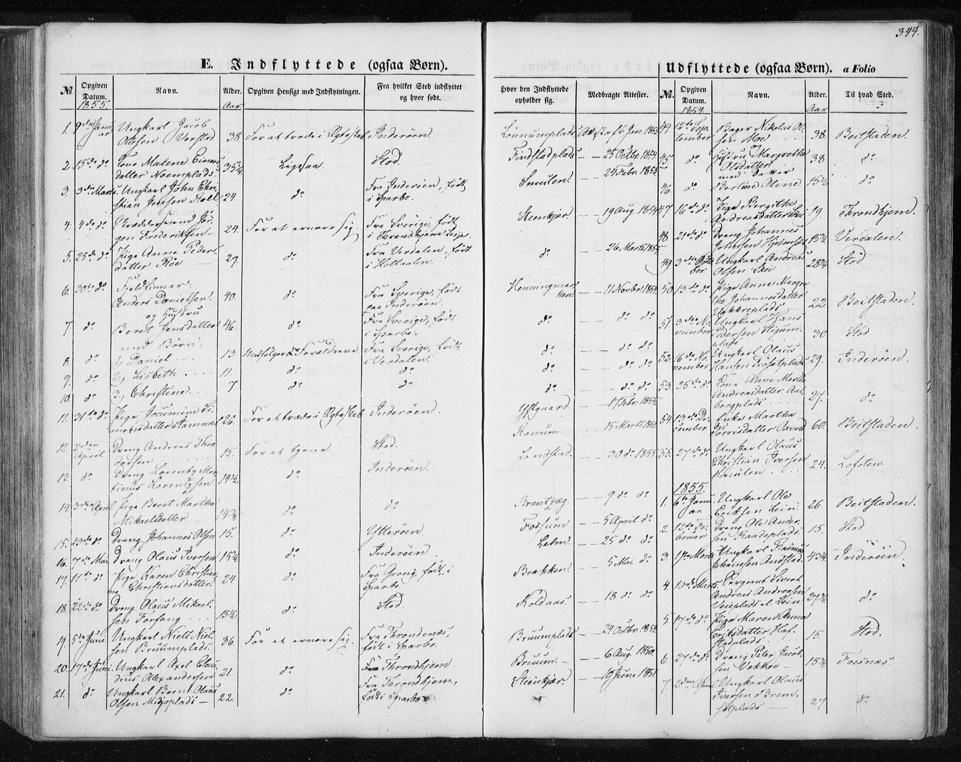 Ministerialprotokoller, klokkerbøker og fødselsregistre - Nord-Trøndelag, AV/SAT-A-1458/735/L0342: Parish register (official) no. 735A07 /1, 1849-1862, p. 344