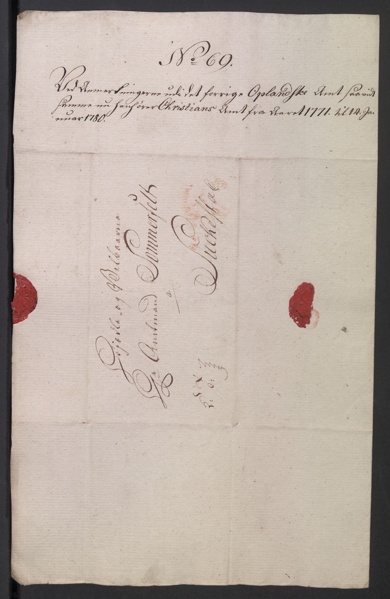 Rentekammeret inntil 1814, Reviderte regnskaper, Mindre regnskaper, AV/RA-EA-4068/Rb/L0014: Opplands amt, 1771-1779, p. 806