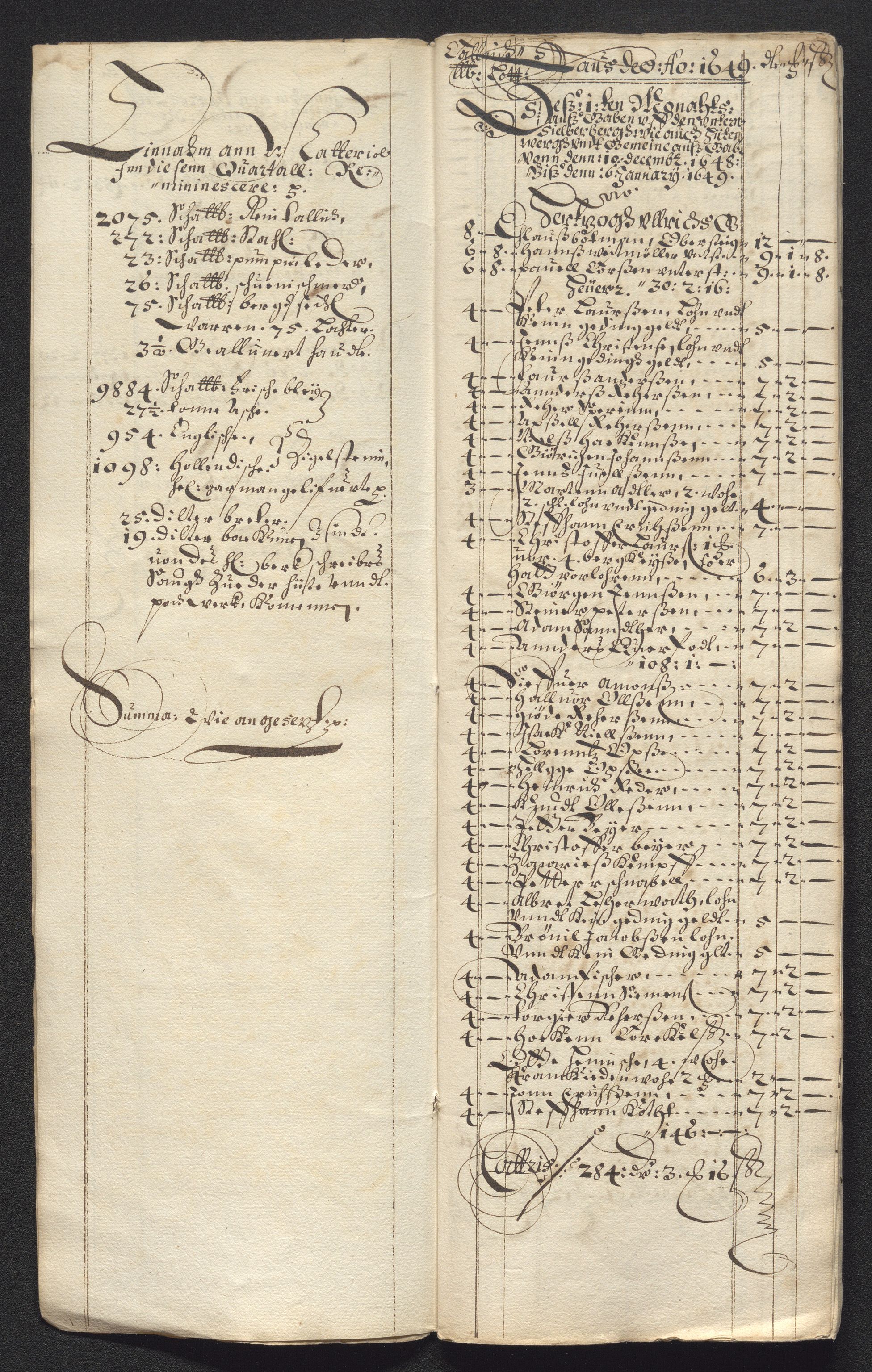 Kongsberg Sølvverk 1623-1816, AV/SAKO-EA-3135/001/D/Dc/Dcd/L0023: Utgiftsregnskap for gruver m.m., 1649, p. 205