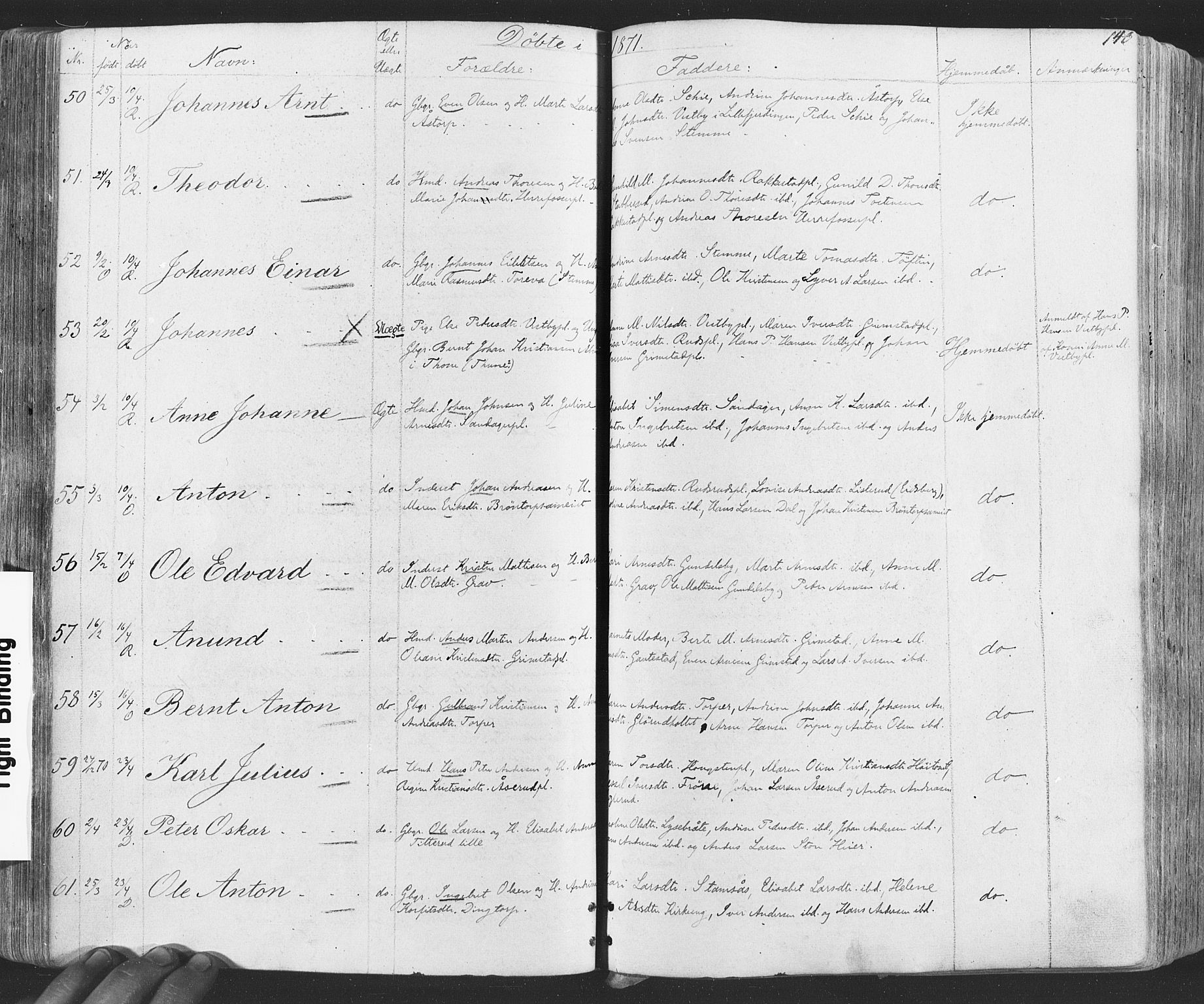 Rakkestad prestekontor Kirkebøker, AV/SAO-A-2008/F/Fa/L0011: Parish register (official) no. I 11, 1862-1877, p. 146