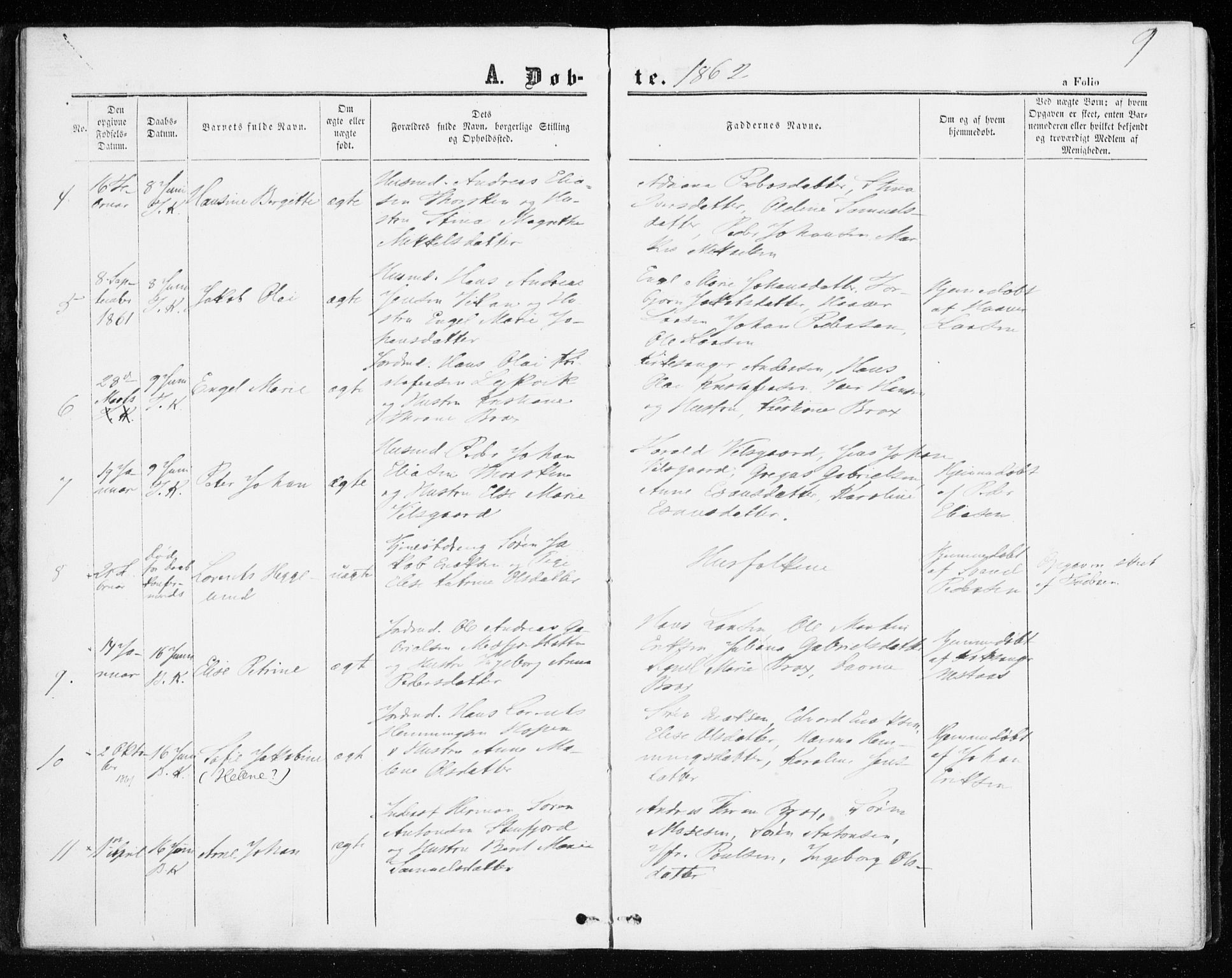 Berg sokneprestkontor, AV/SATØ-S-1318/G/Ga/Gaa/L0002kirke: Parish register (official) no. 2, 1860-1872, p. 9