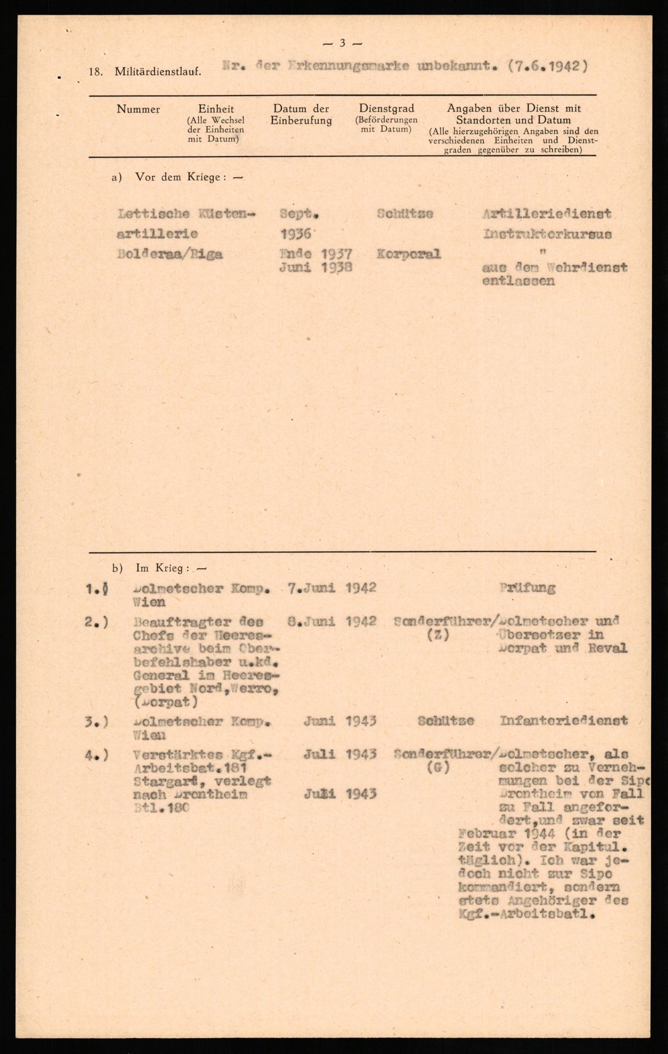 Forsvaret, Forsvarets overkommando II, AV/RA-RAFA-3915/D/Db/L0025: CI Questionaires. Tyske okkupasjonsstyrker i Norge. Tyskere., 1945-1946, p. 320