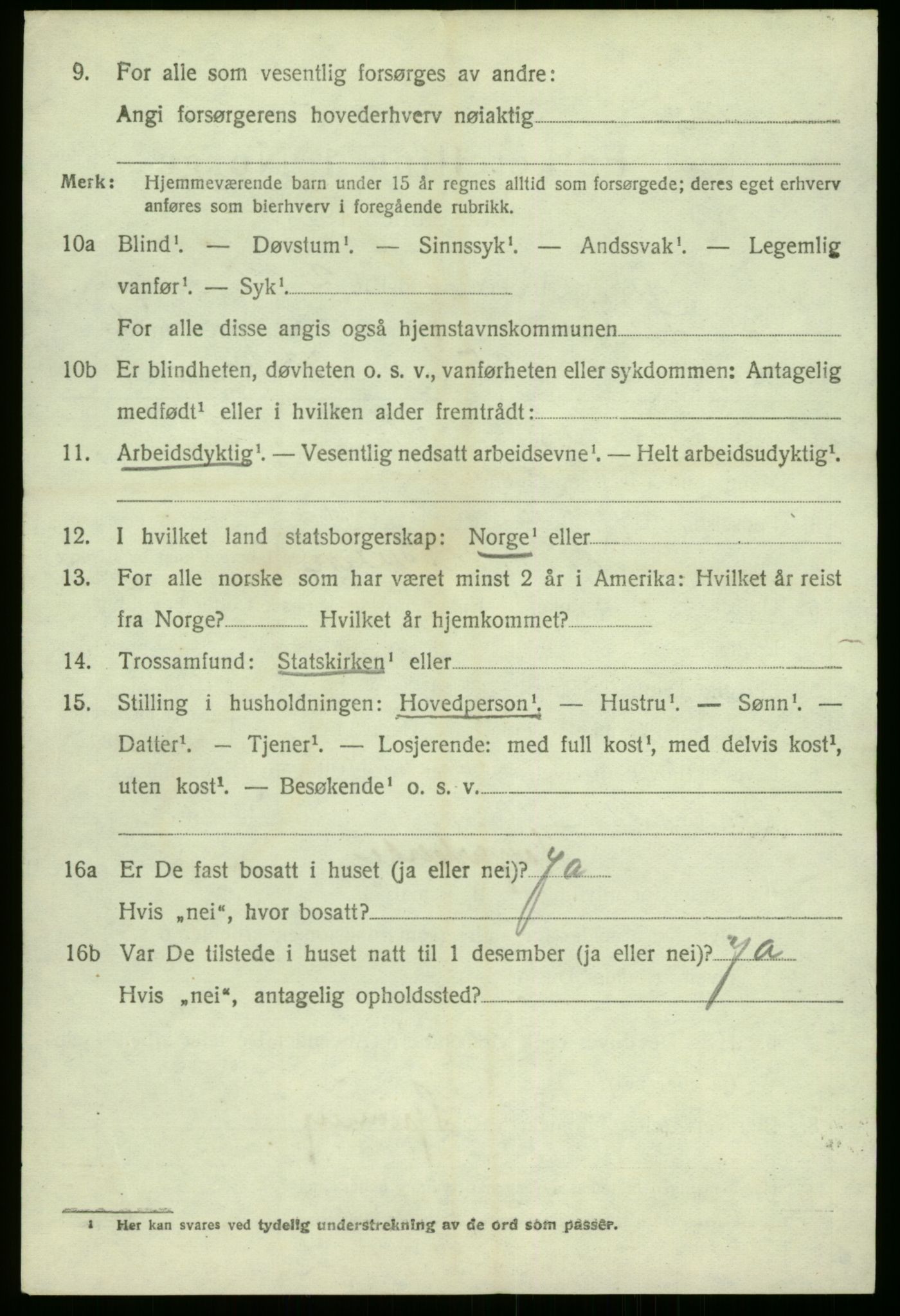 SAB, 1920 census for Solund, 1920, p. 2717