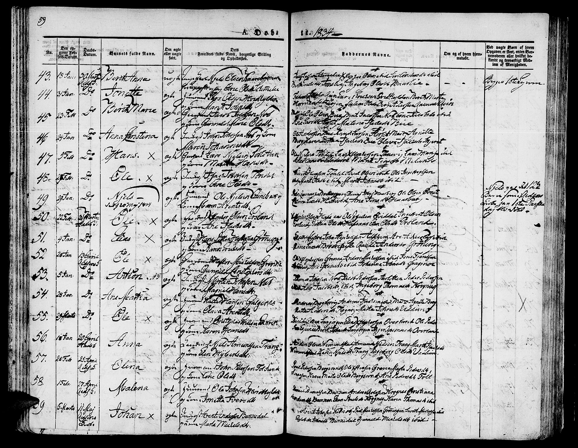 Ministerialprotokoller, klokkerbøker og fødselsregistre - Sør-Trøndelag, AV/SAT-A-1456/646/L0609: Parish register (official) no. 646A07, 1826-1838, p. 59