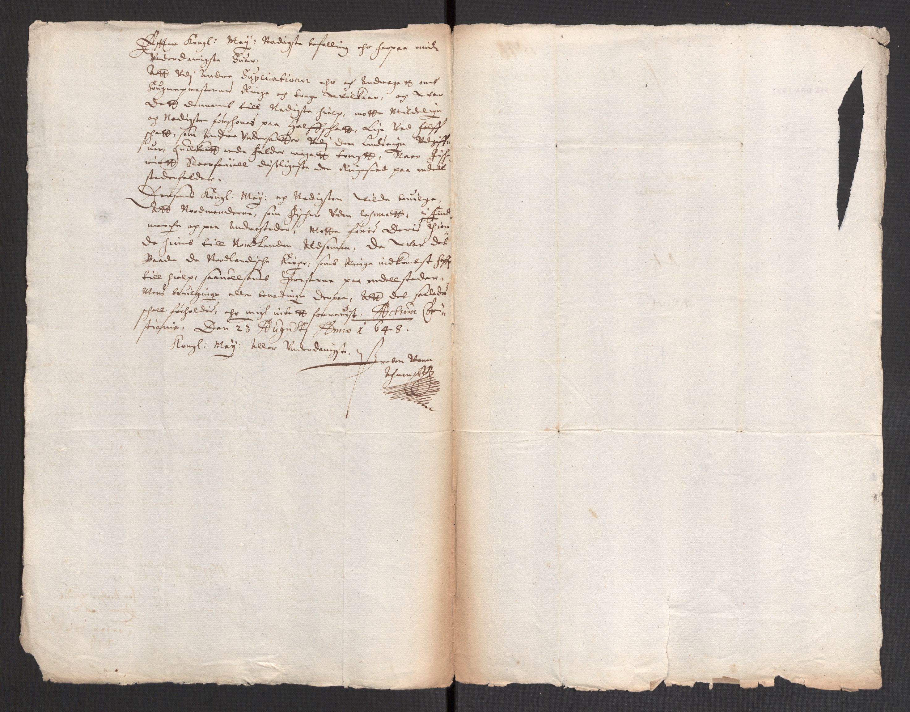 Danske Kanselli 1572-1799, AV/RA-EA-3023/F/Fc/Fcc/Fcca/L0012: Norske innlegg 1572-1799, 1648-1649, p. 318