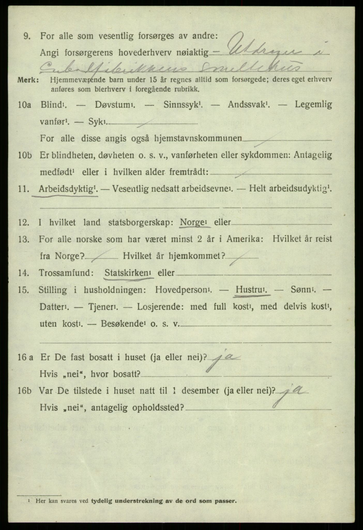 SAB, 1920 census for Odda, 1920, p. 4688