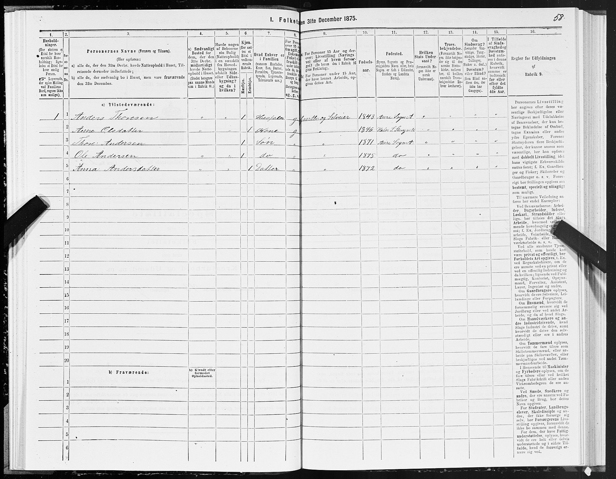 SAT, 1875 census for 1569P Aure, 1875, p. 4058