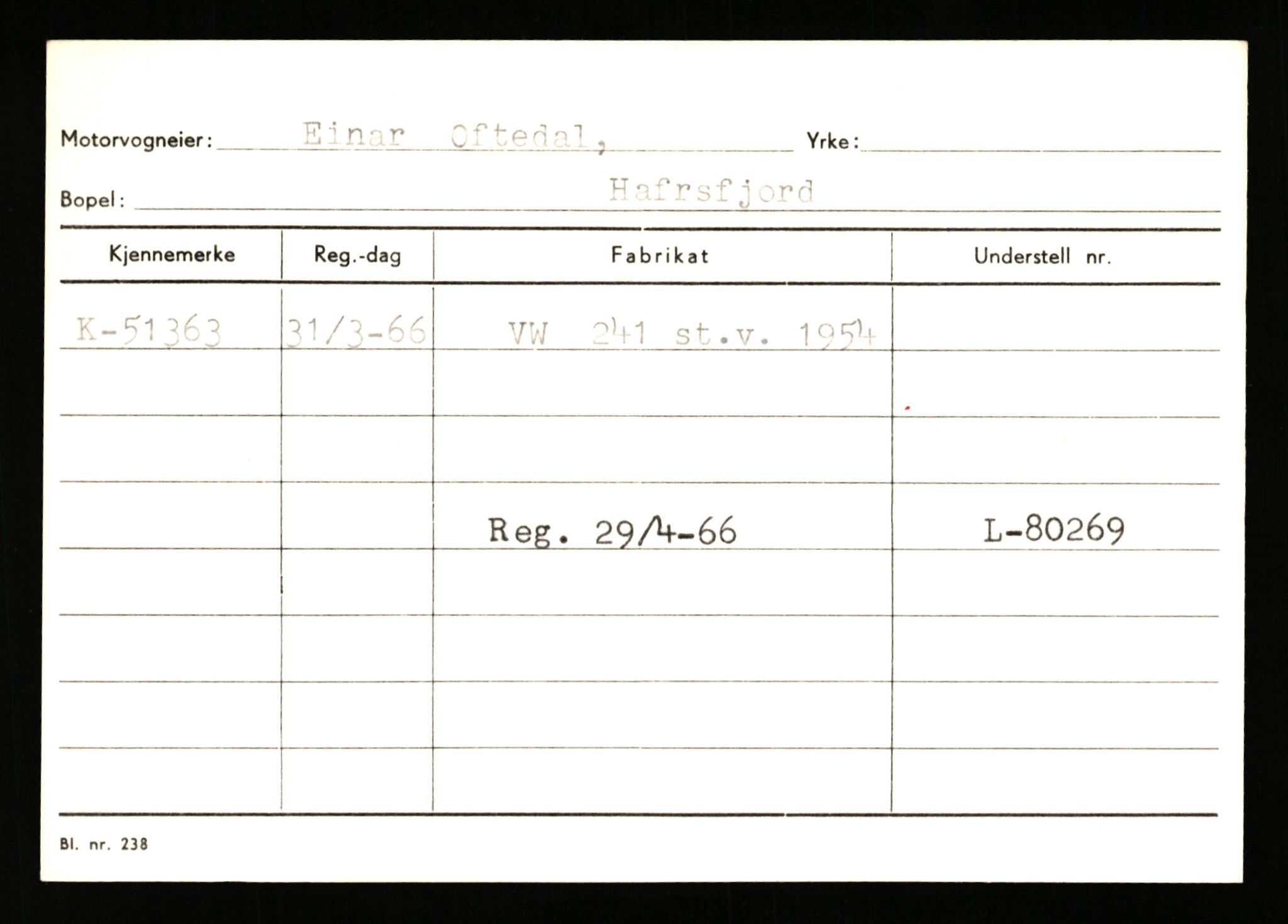 Stavanger trafikkstasjon, AV/SAST-A-101942/0/G/L0007: Registreringsnummer: 49019 - 67460, 1930-1971, p. 623