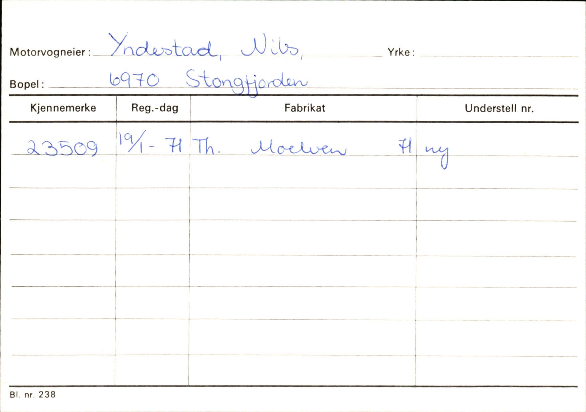 Statens vegvesen, Sogn og Fjordane vegkontor, AV/SAB-A-5301/4/F/L0132: Eigarregister Askvoll A-Å. Balestrand A-Å, 1945-1975, p. 1486