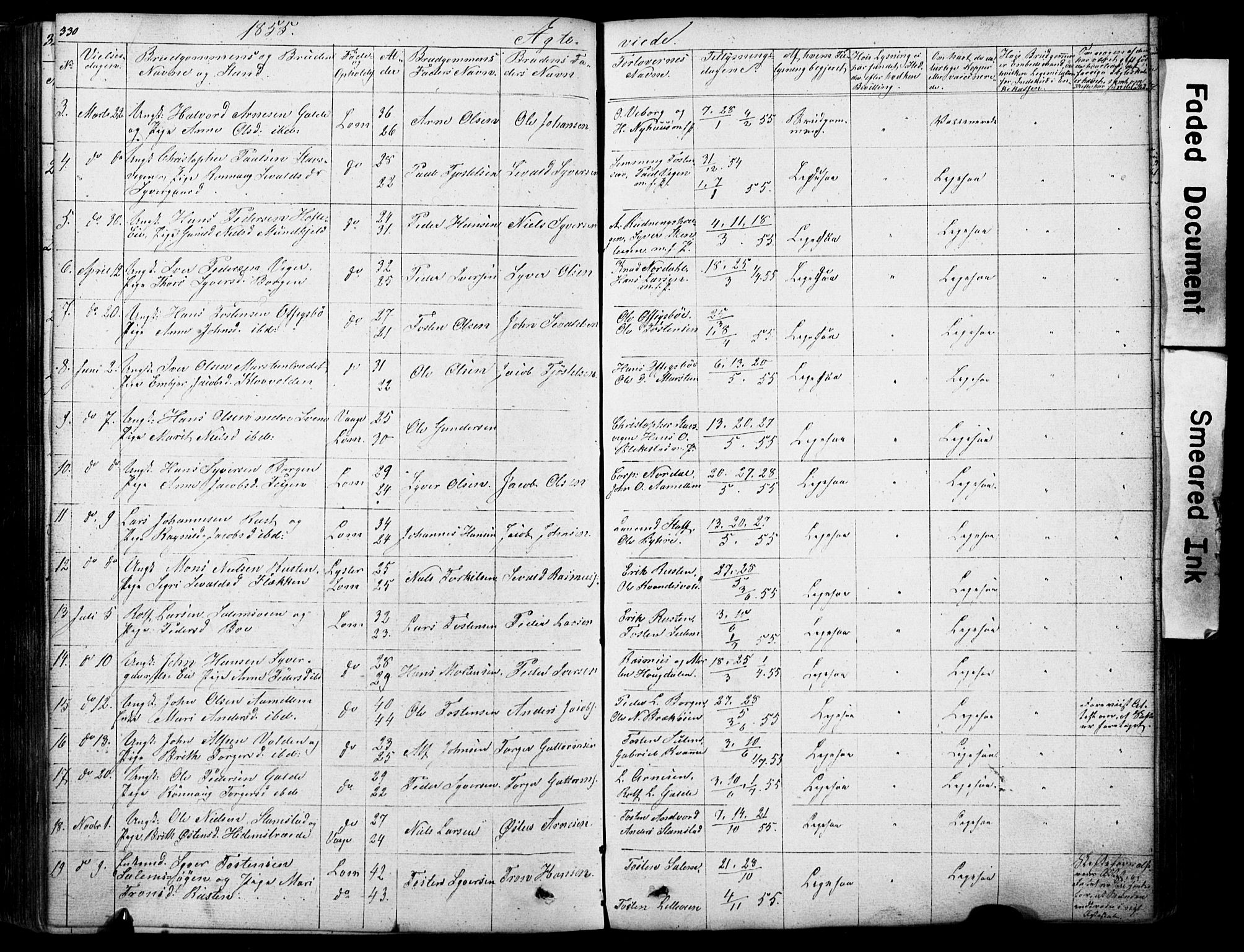 Lom prestekontor, SAH/PREST-070/L/L0012: Parish register (copy) no. 12, 1845-1873, p. 330-331