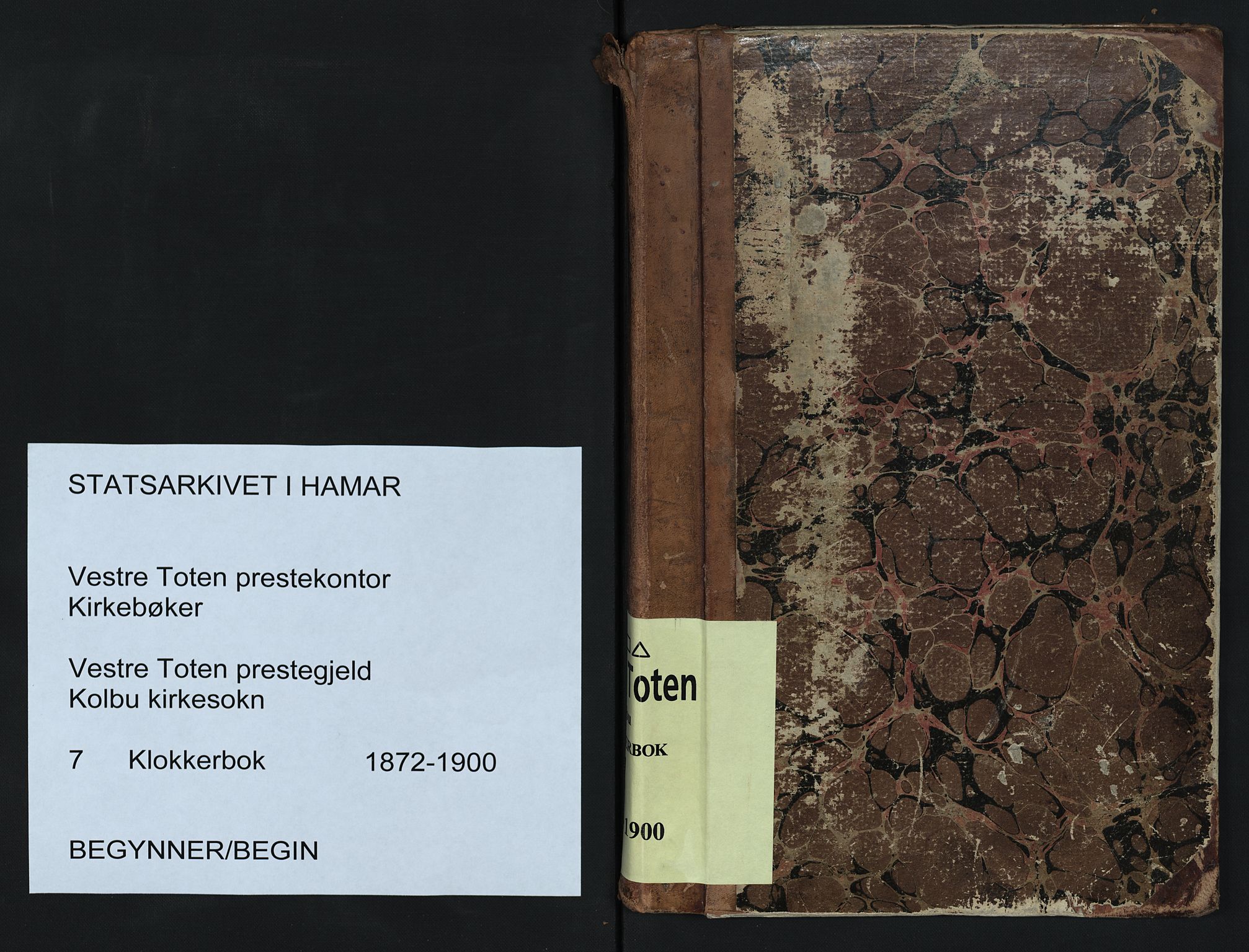 Vestre Toten prestekontor, SAH/PREST-108/H/Ha/Hab/L0007: Parish register (copy) no. 7, 1872-1900