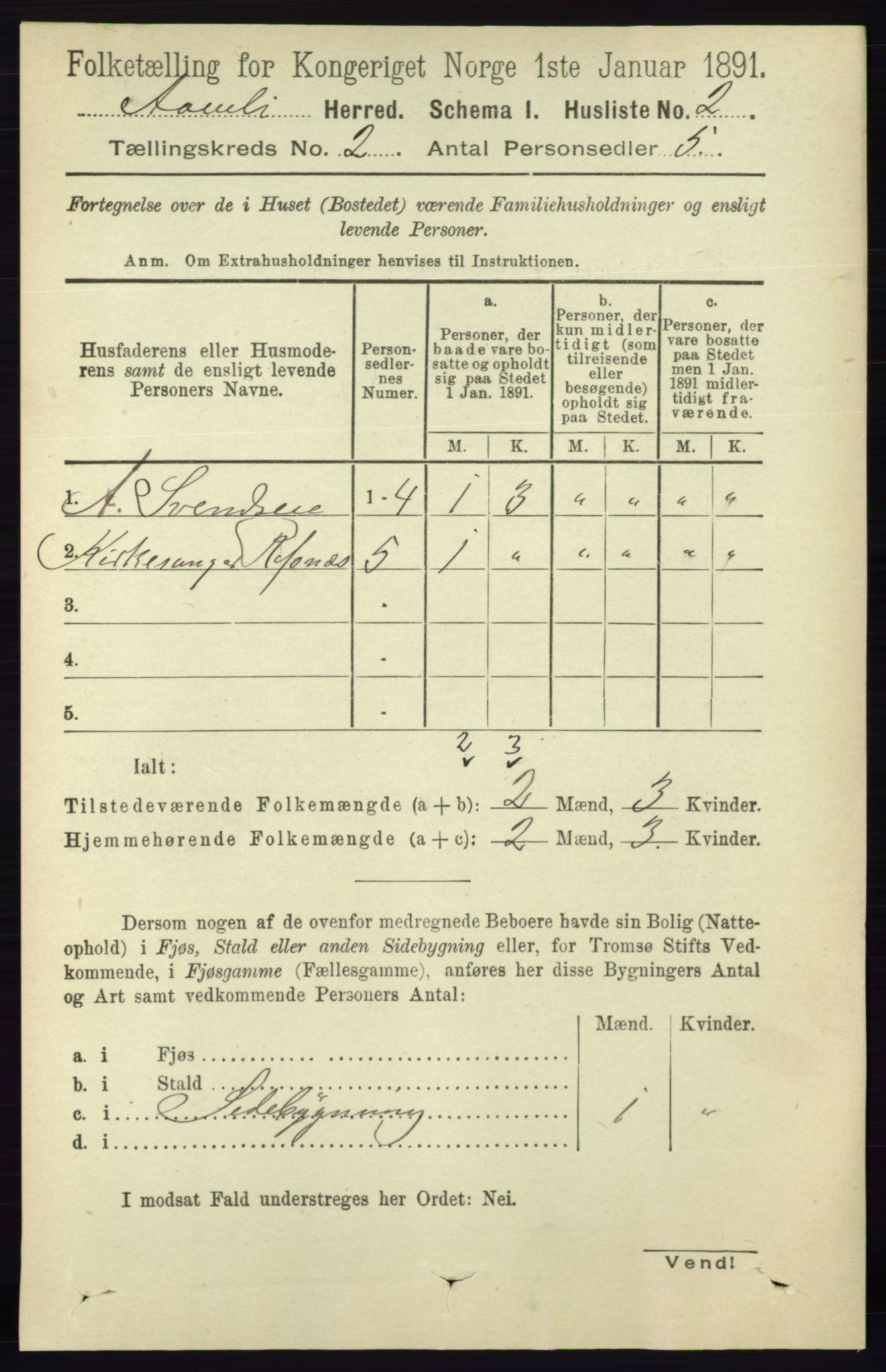 RA, 1891 census for 0929 Åmli, 1891, p. 149