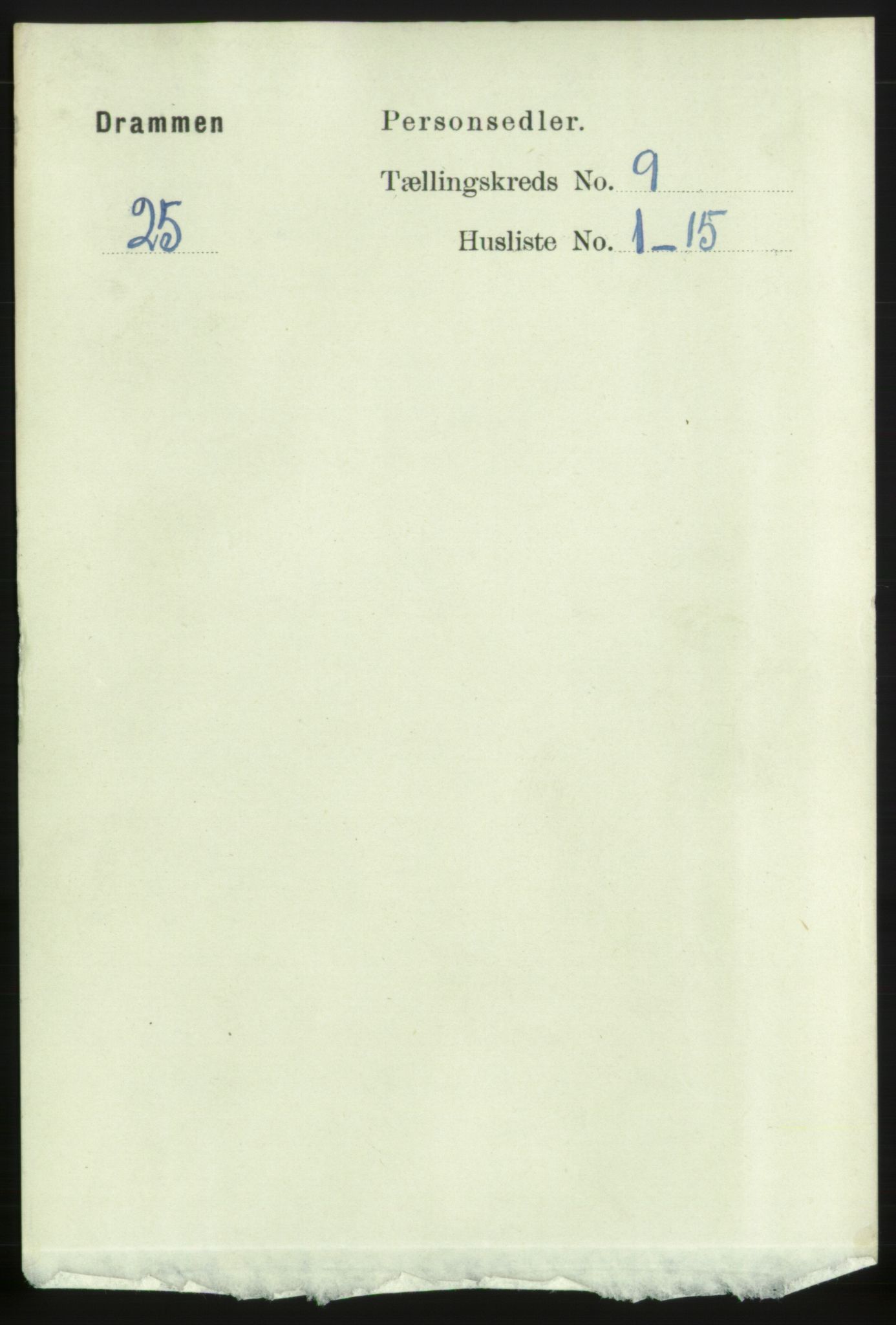 RA, 1891 census for 0602 Drammen, 1891, p. 7484