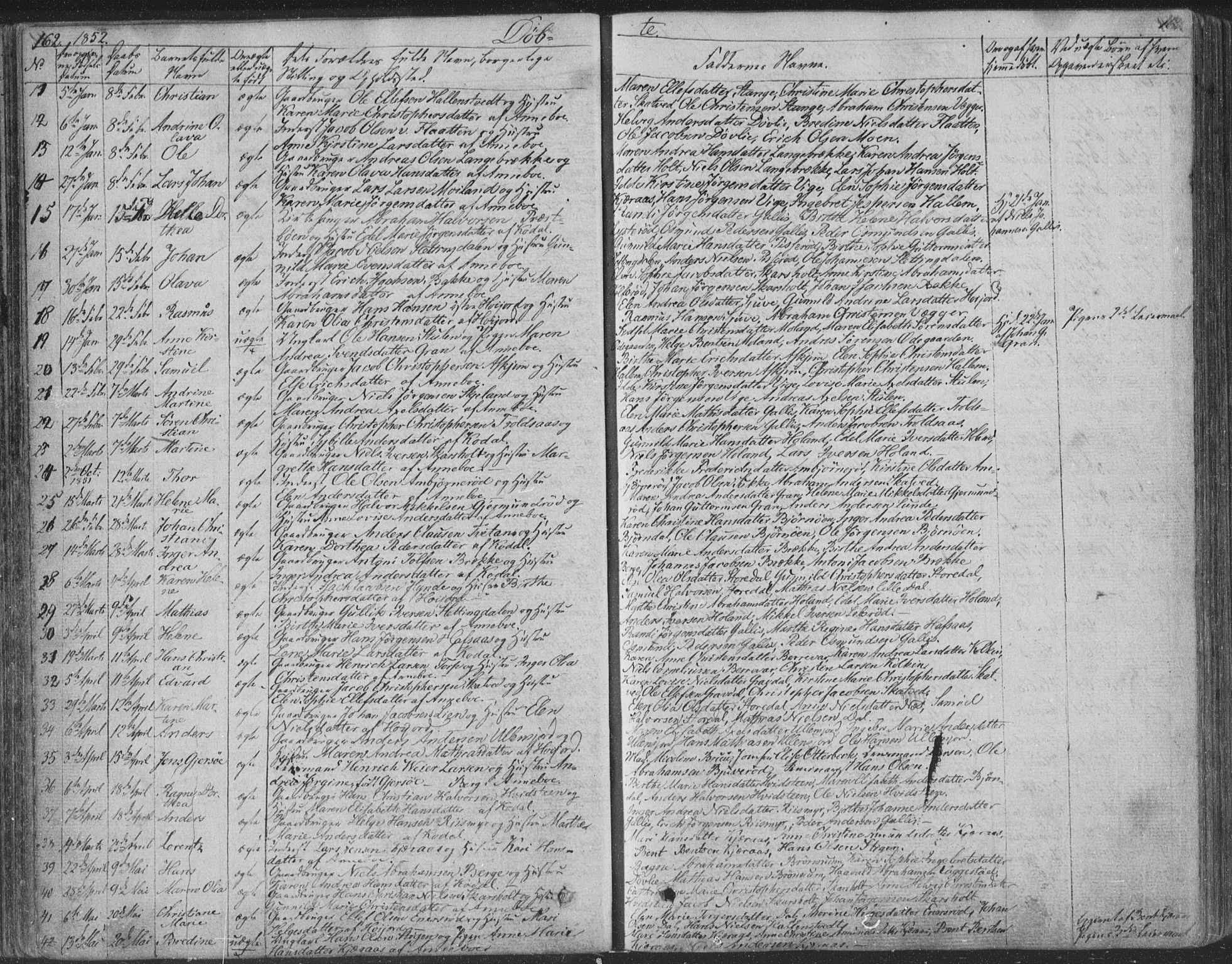 Andebu kirkebøker, AV/SAKO-A-336/F/Fa/L0004: Parish register (official) no. 4, 1829-1856, p. 162-163