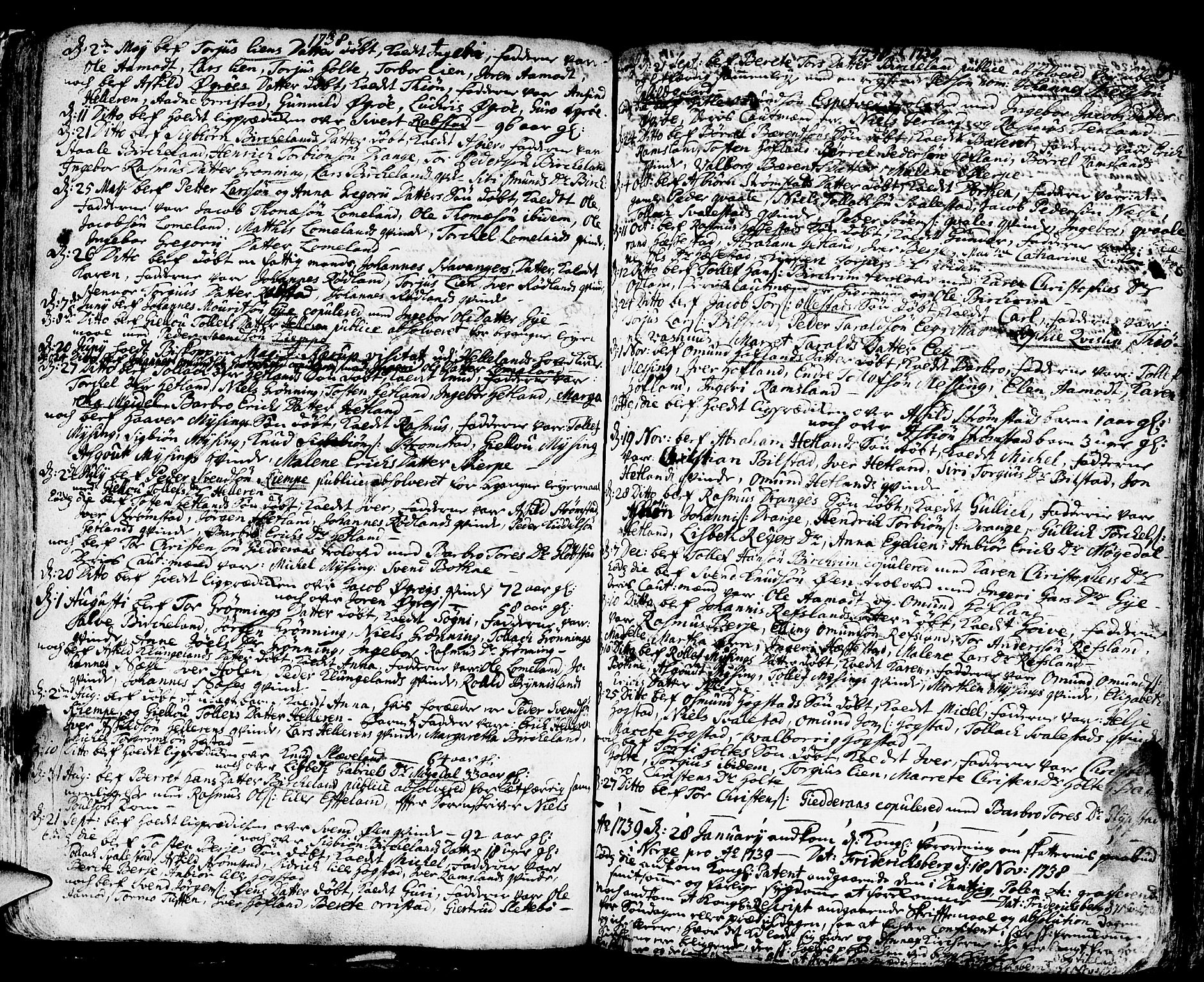 Helleland sokneprestkontor, SAST/A-101810: Parish register (official) no. A 1 /1, 1713-1761, p. 64