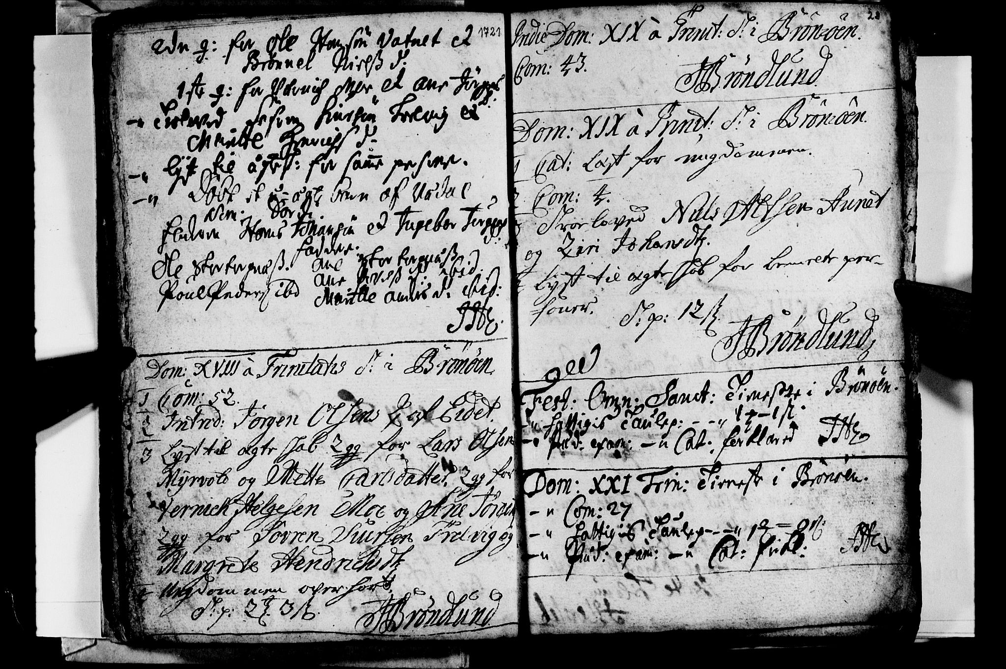 Ministerialprotokoller, klokkerbøker og fødselsregistre - Nordland, AV/SAT-A-1459/813/L0194: Parish register (official) no. 813A04, 1719-1758, p. 28