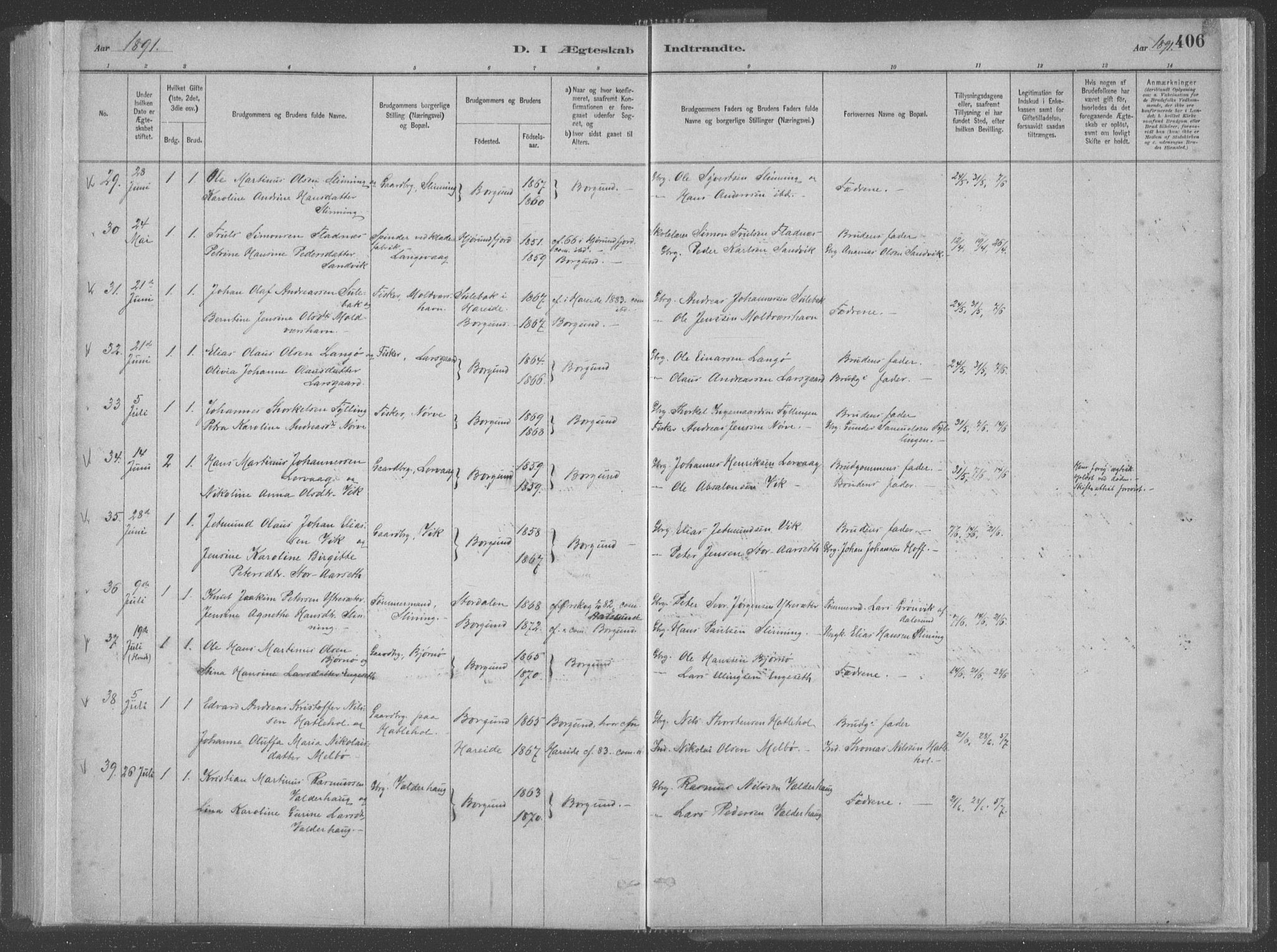 Ministerialprotokoller, klokkerbøker og fødselsregistre - Møre og Romsdal, AV/SAT-A-1454/528/L0402: Parish register (official) no. 528A12II, 1880-1903, p. 406