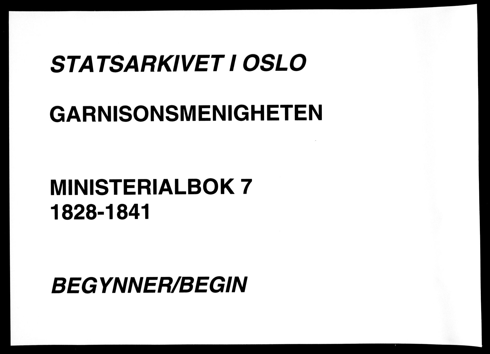 Garnisonsmenigheten Kirkebøker, SAO/A-10846/F/Fa/L0007: Parish register (official) no. 7, 1828-1881