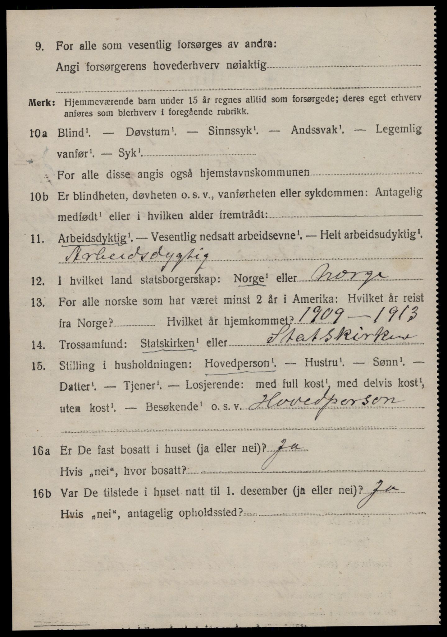 SAT, 1920 census for Sande (MR), 1920, p. 2701