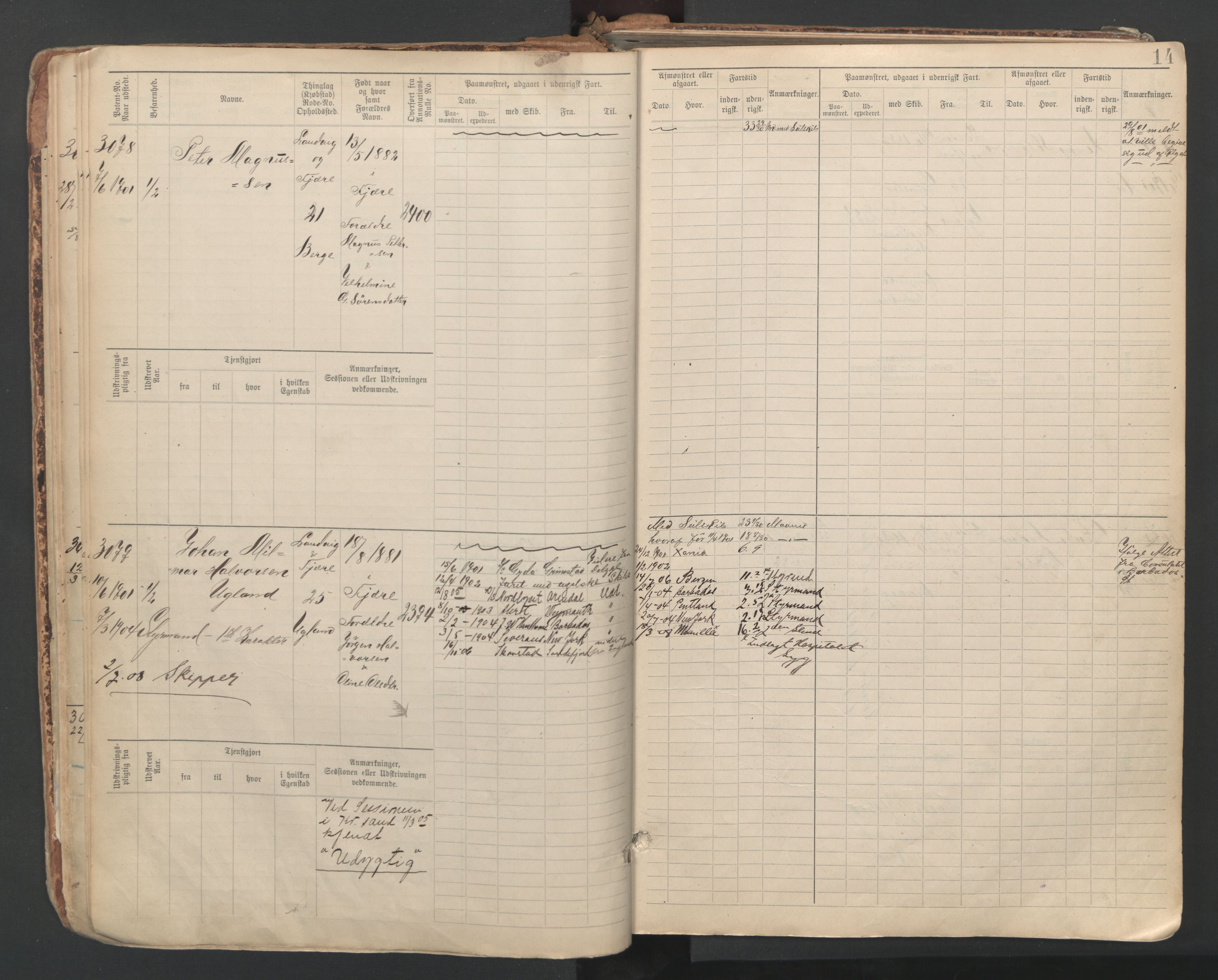 Grimstad mønstringskrets, SAK/2031-0013/F/Fb/L0013: Hovedrulle A nr 3052-3814, V-26, 1900-1943, p. 16