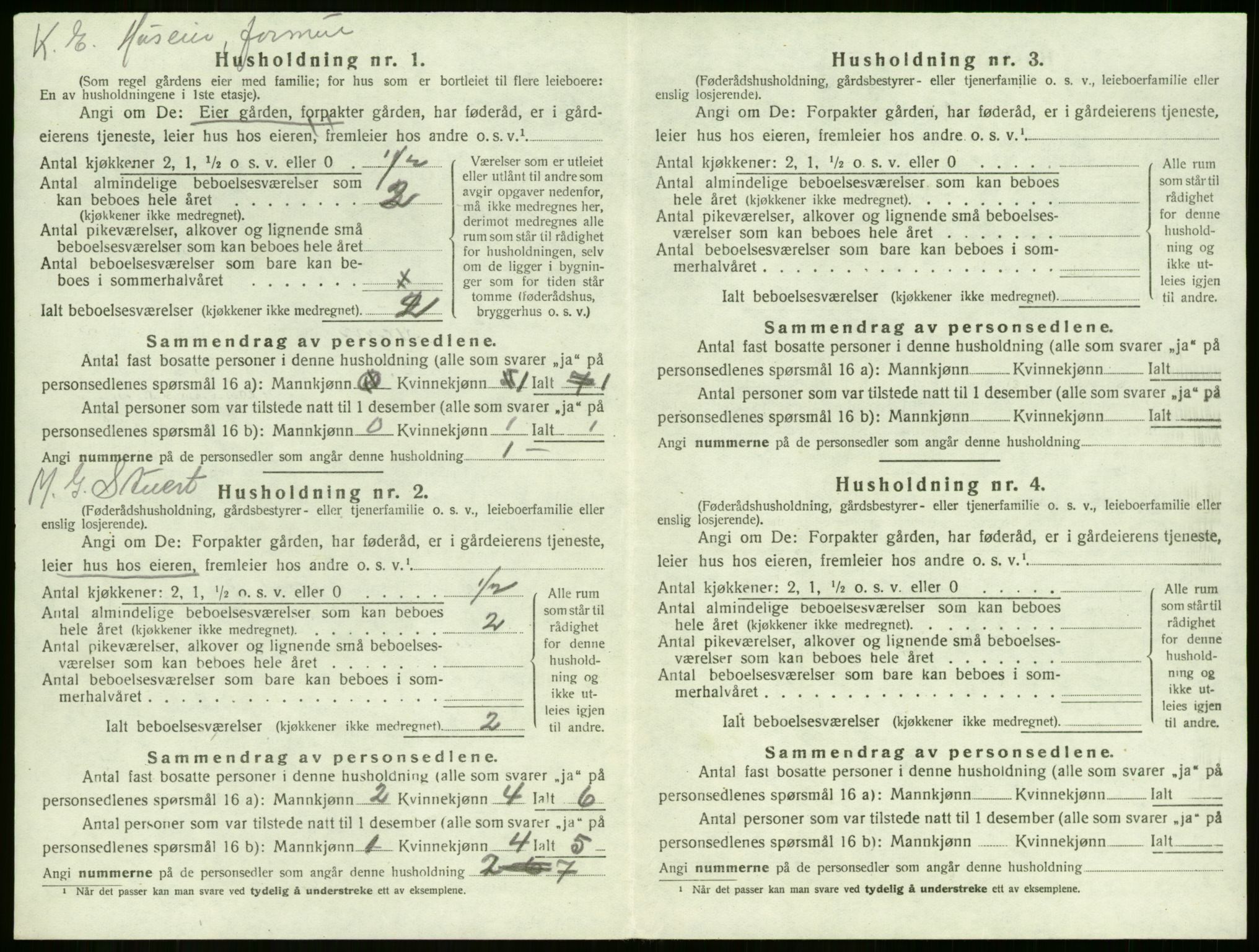 SAKO, 1920 census for Sem, 1920, p. 1235