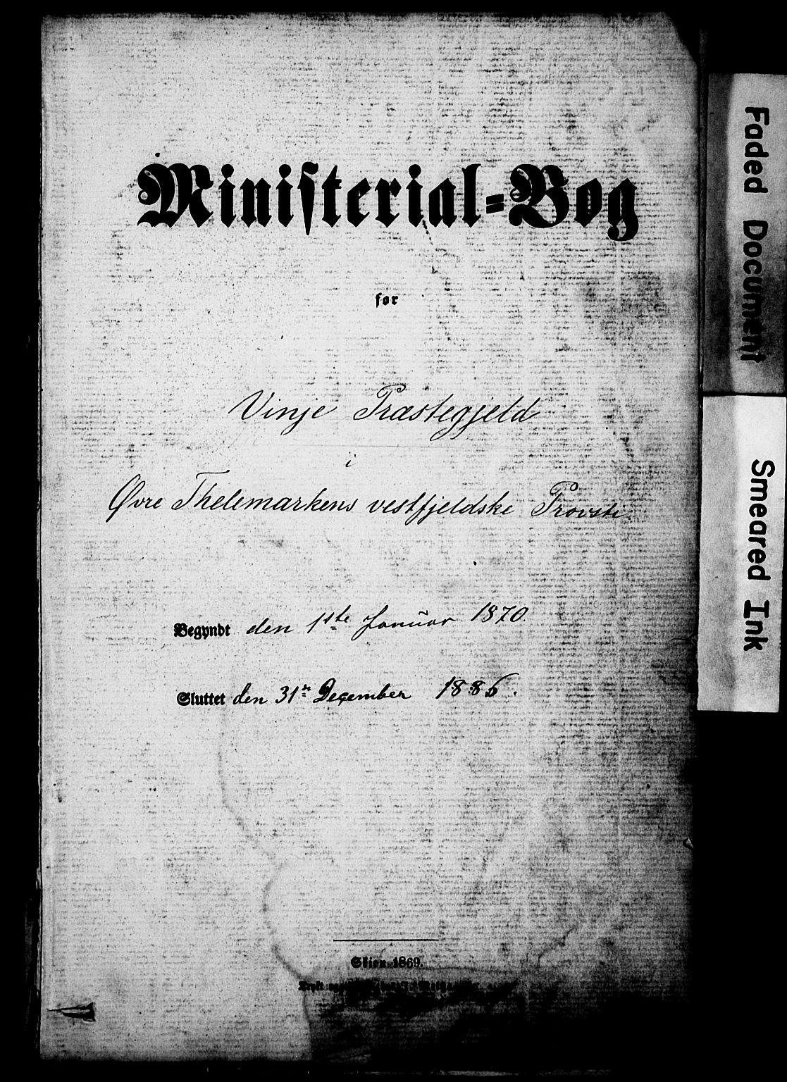 Vinje kirkebøker, AV/SAKO-A-312/F/Fa/L0005: Parish register (official) no. I 5, 1870-1886