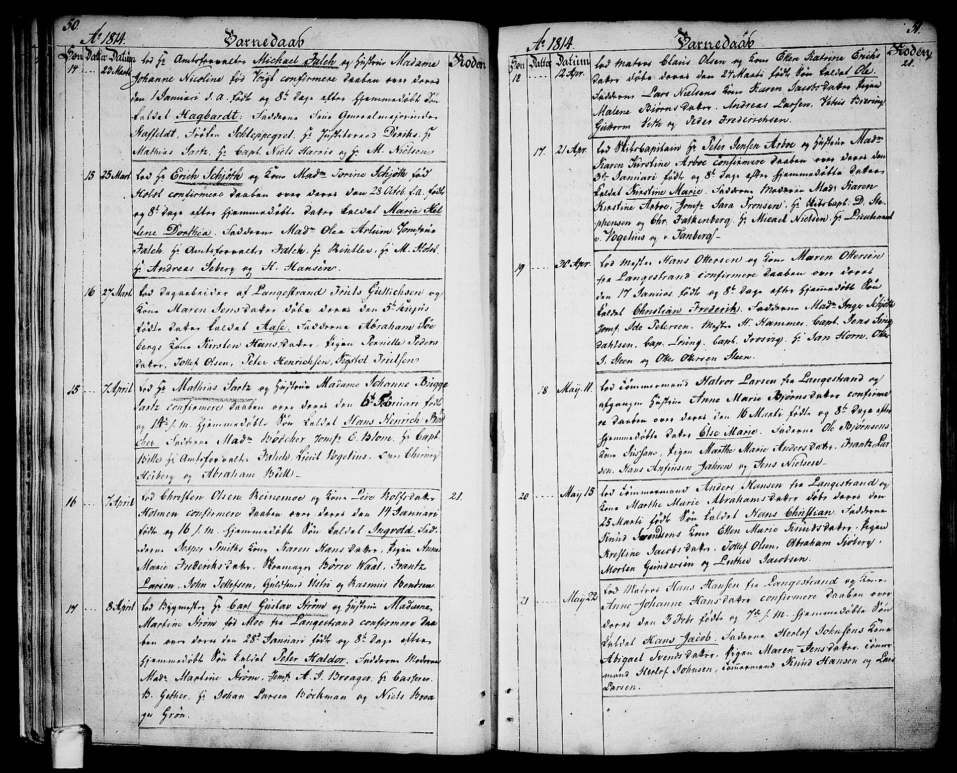 Larvik kirkebøker, SAKO/A-352/G/Ga/L0002: Parish register (copy) no. I 2, 1807-1830, p. 50-51