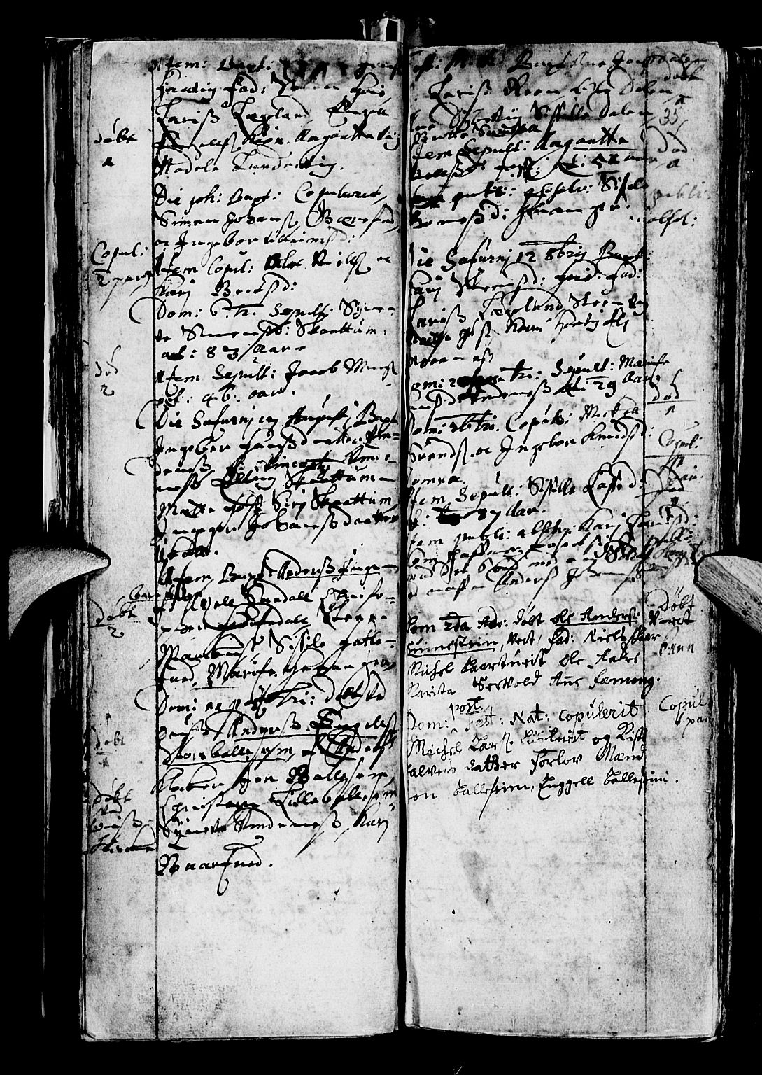 Os sokneprestembete, SAB/A-99929: Parish register (official) no. A 5, 1669-1760, p. 35