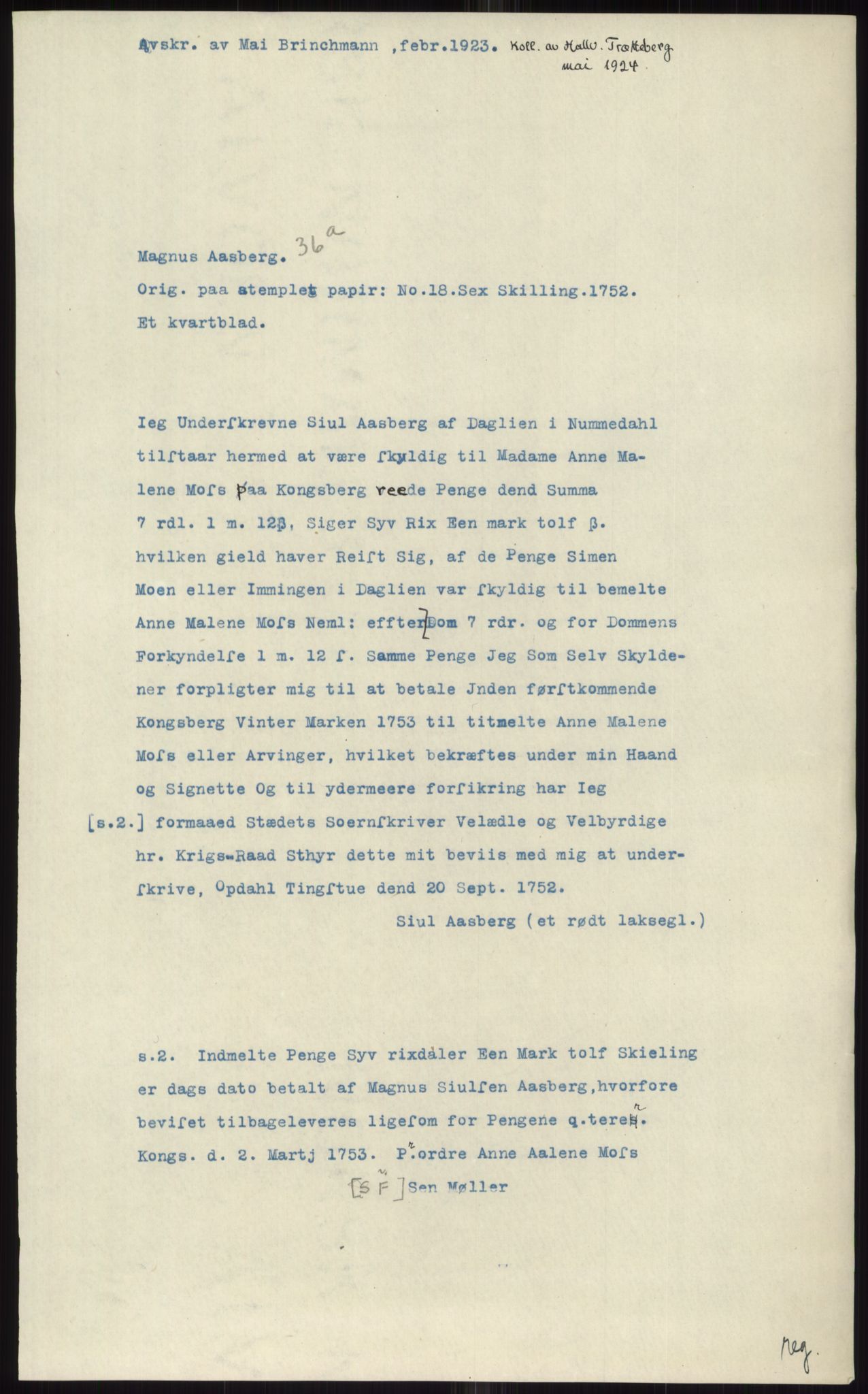 Samlinger til kildeutgivelse, Diplomavskriftsamlingen, RA/EA-4053/H/Ha, p. 1361